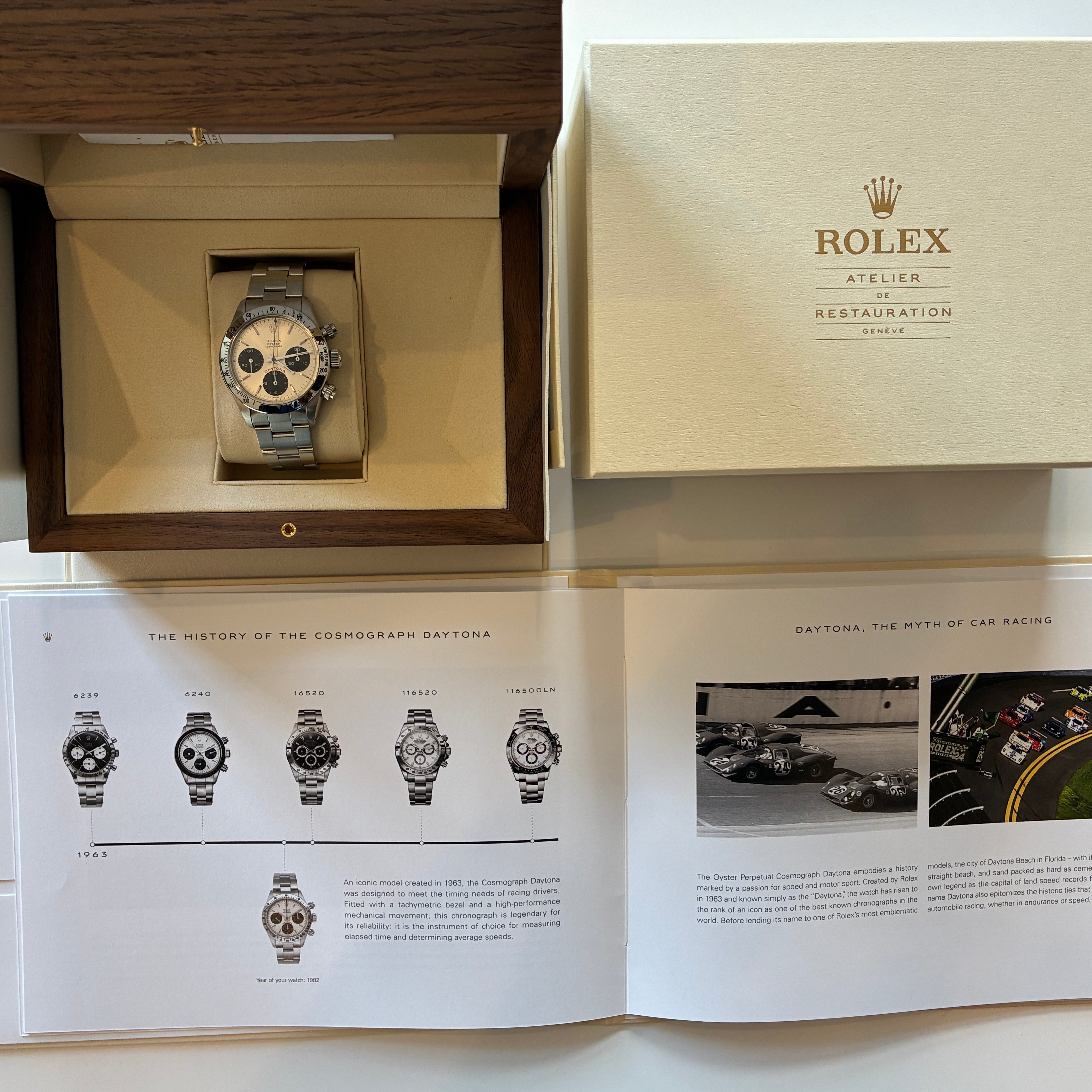 Daytona / Big Red / 1982 / Ref. 6265 / Atelier de Geneve Service Rolex Atelier