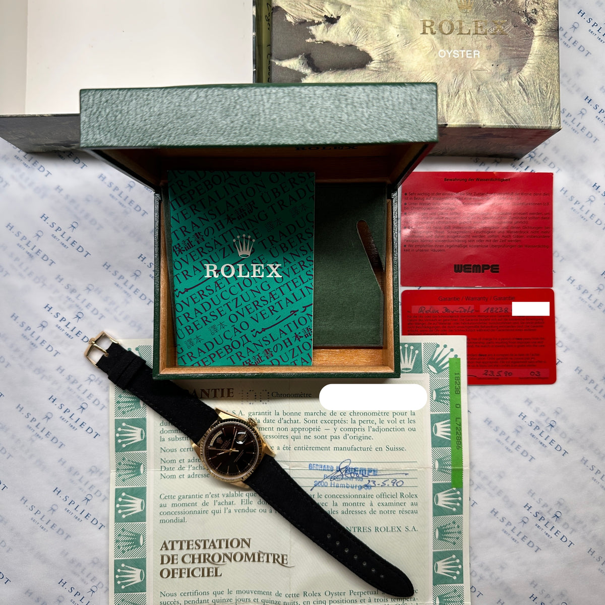 Day-Date 36 Yellowgold 18238 Black Dial / Full Set / LC100 / 1990