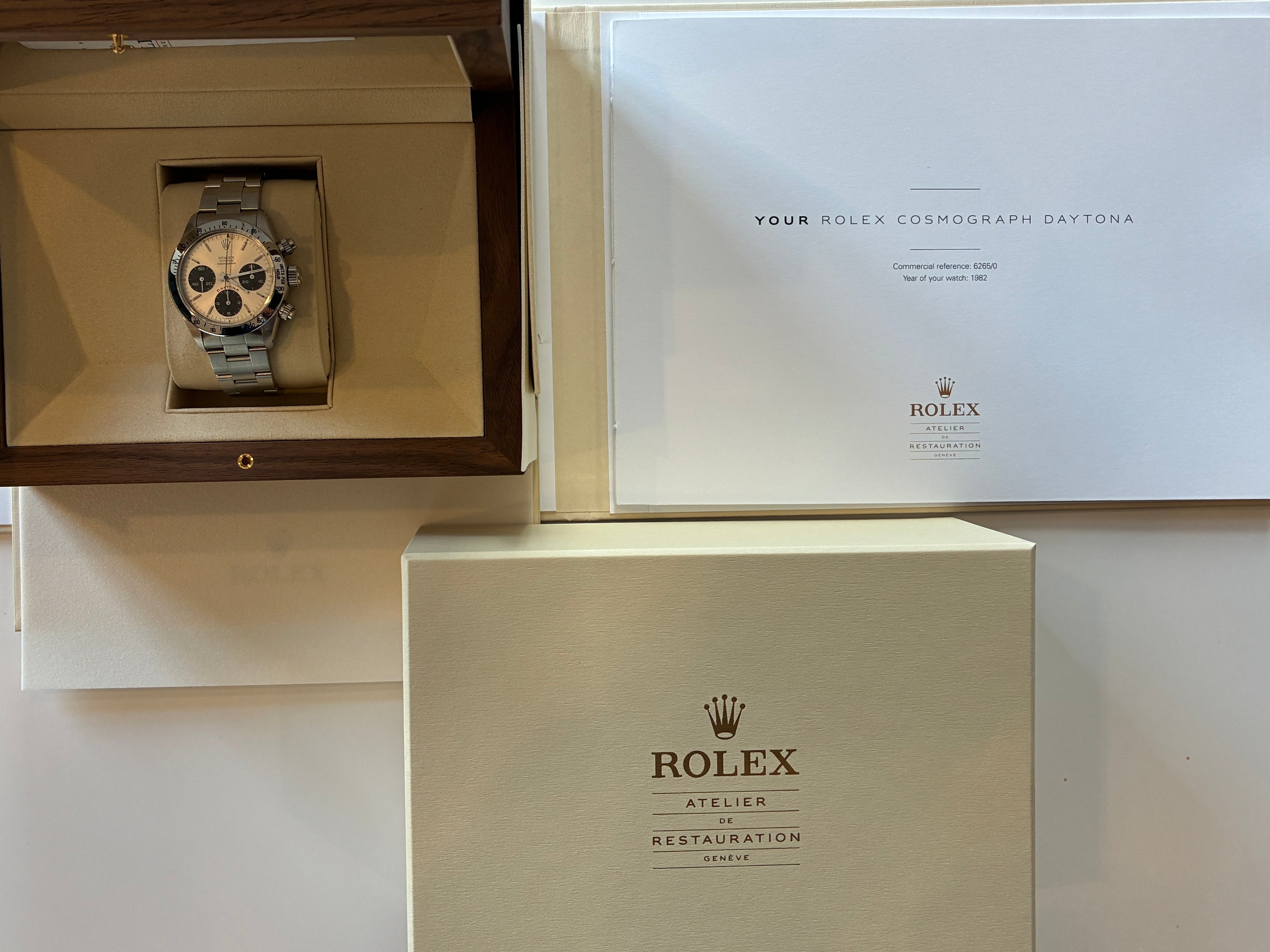 Daytona / Big Red / 1982 / Ref. 6265 / Atelier de Geneve Service Rolex Atelier