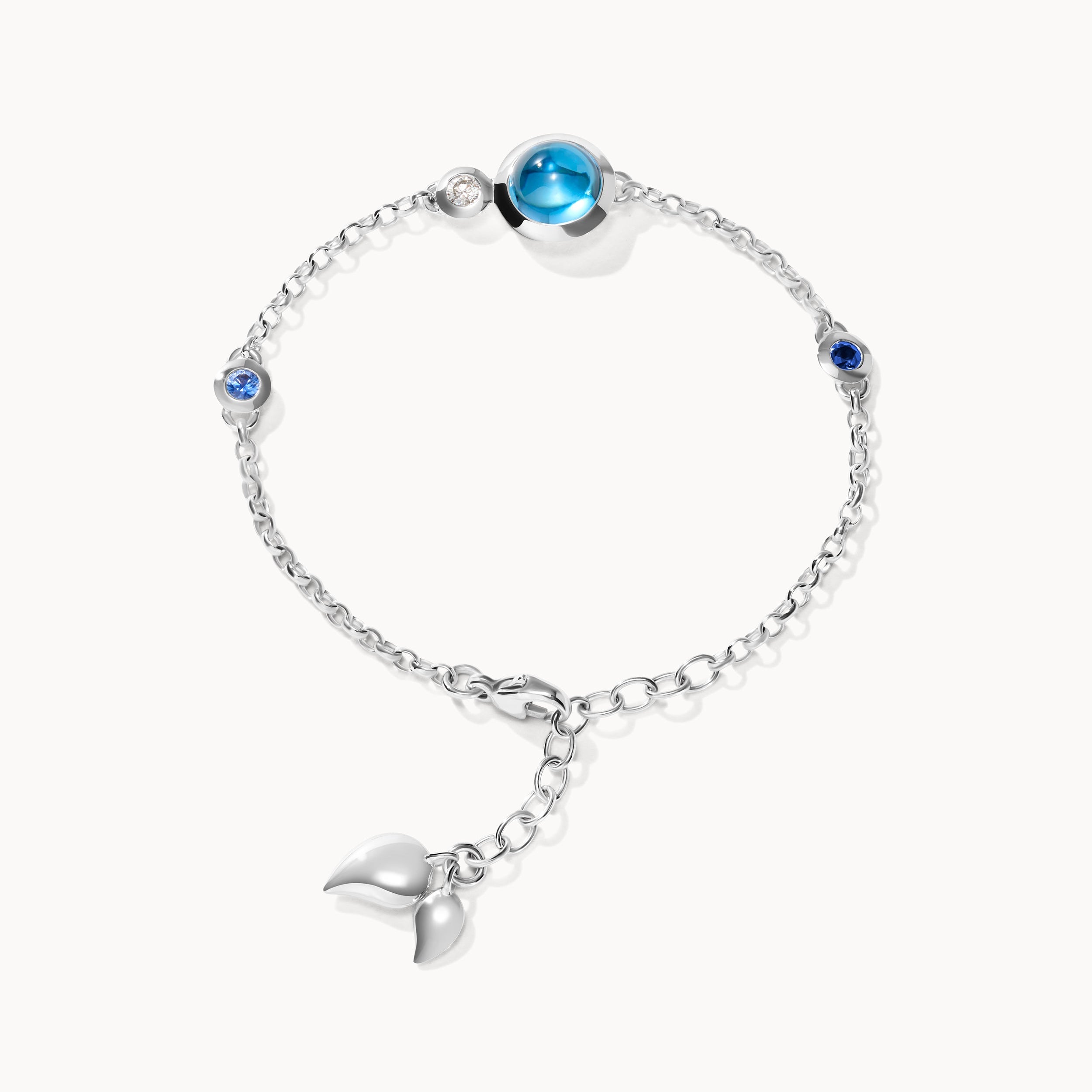 Armband Bouton Ocean Weißgold