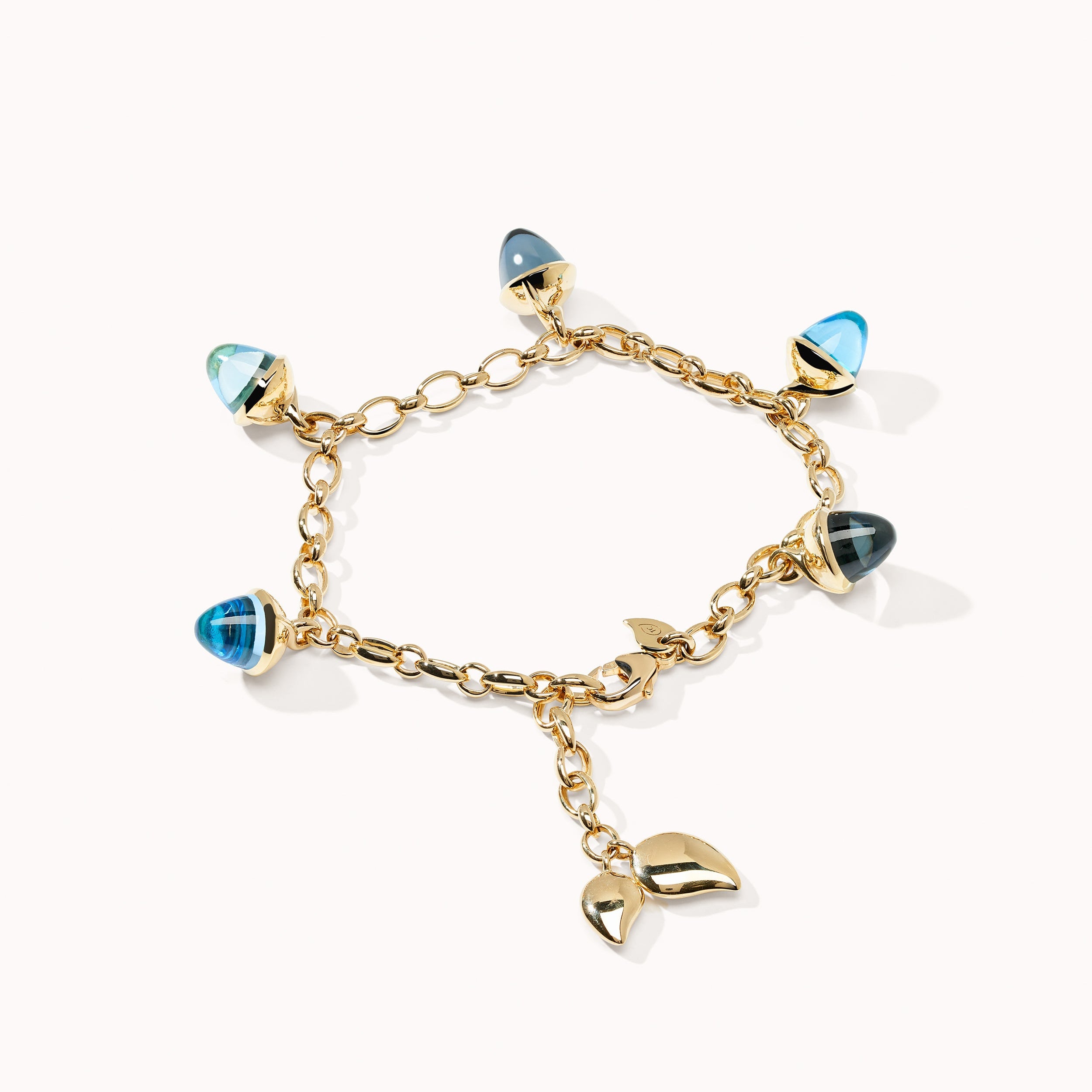 Armband Mikado Sky Blue Topas Gelbgold
