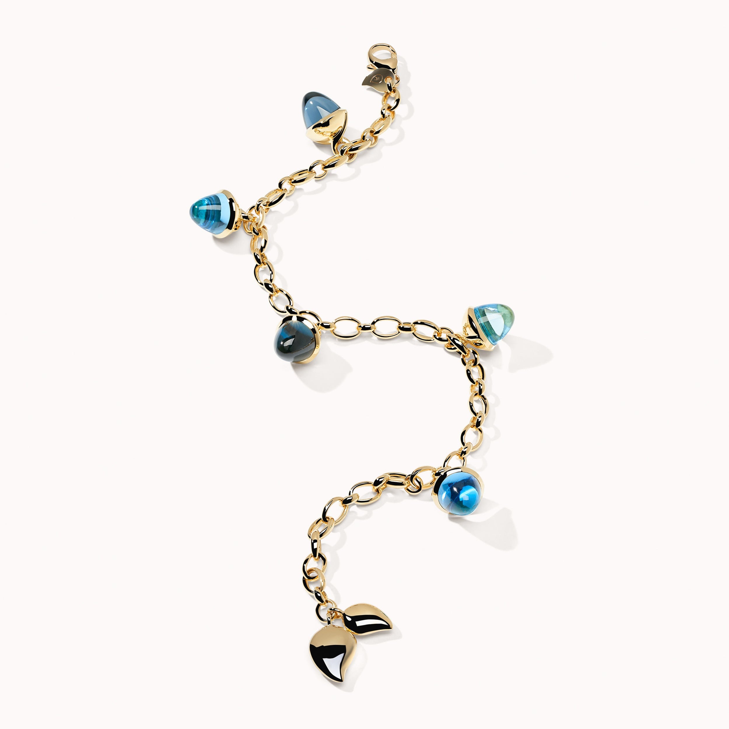 Armband Mikado Sky Blue Topas Gelbgold