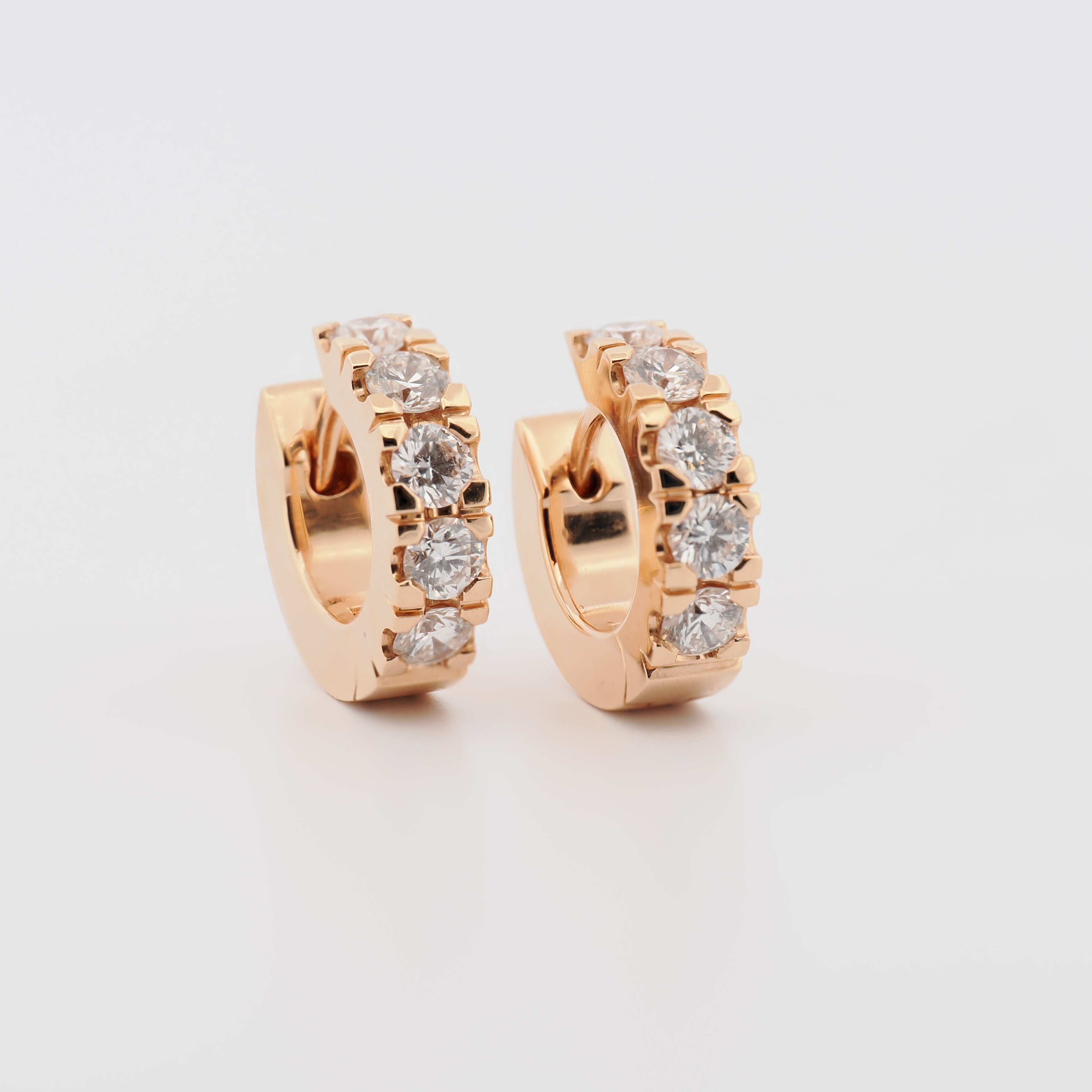 Creolen XS mit Brillanten in Roségold
