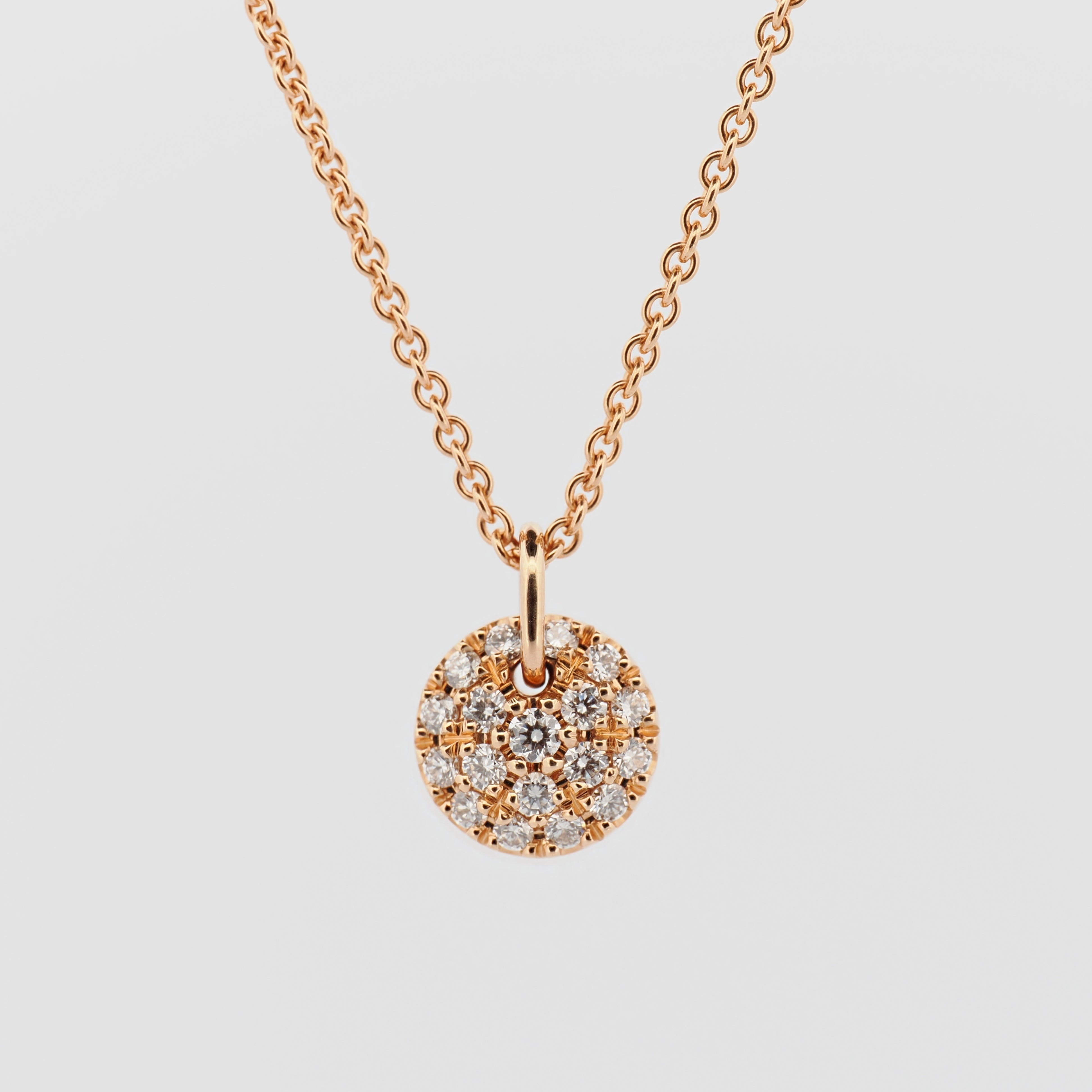 Collier mit Anhänger in Roségold mit Brillanten