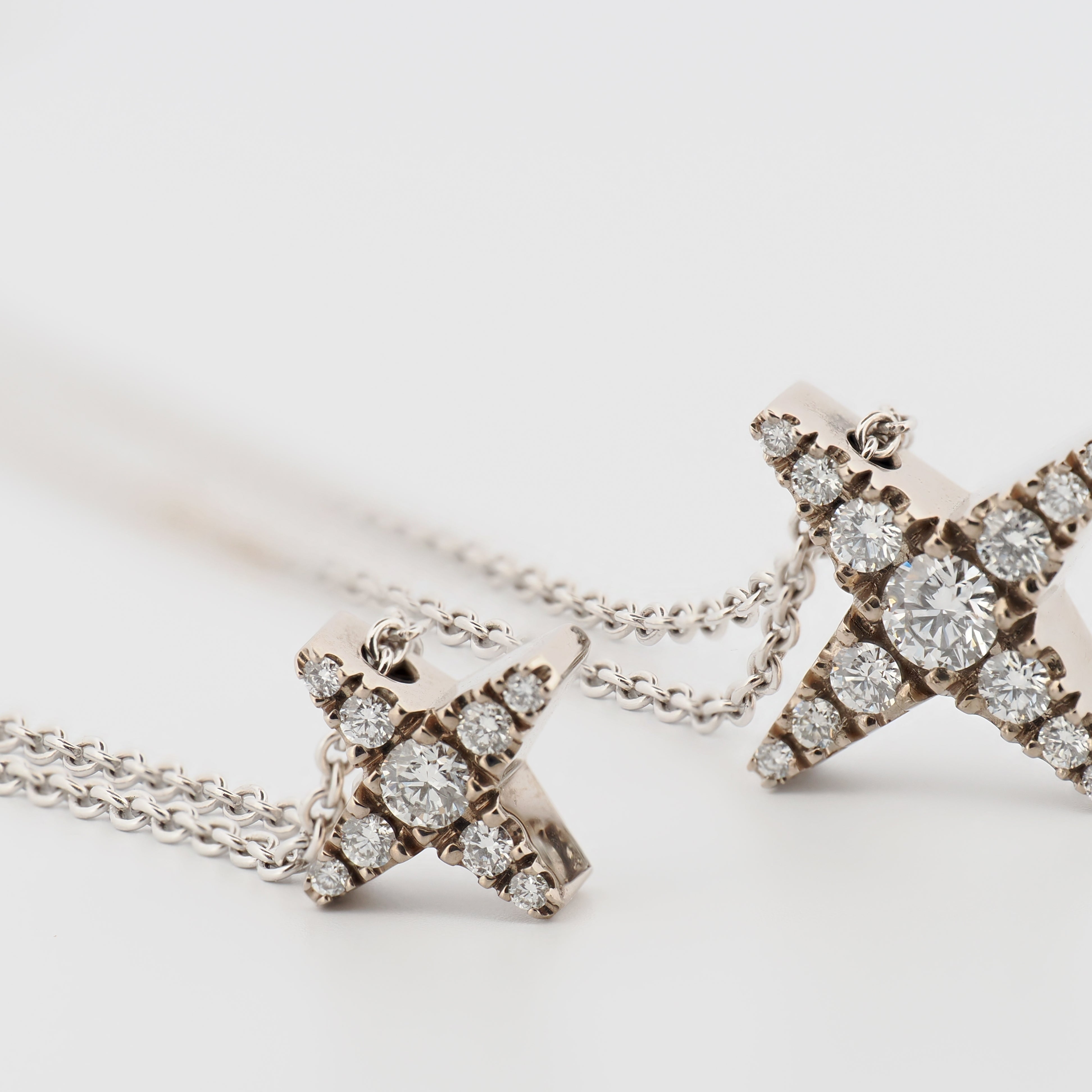 Collier Star S Weißgold mit Brillanten