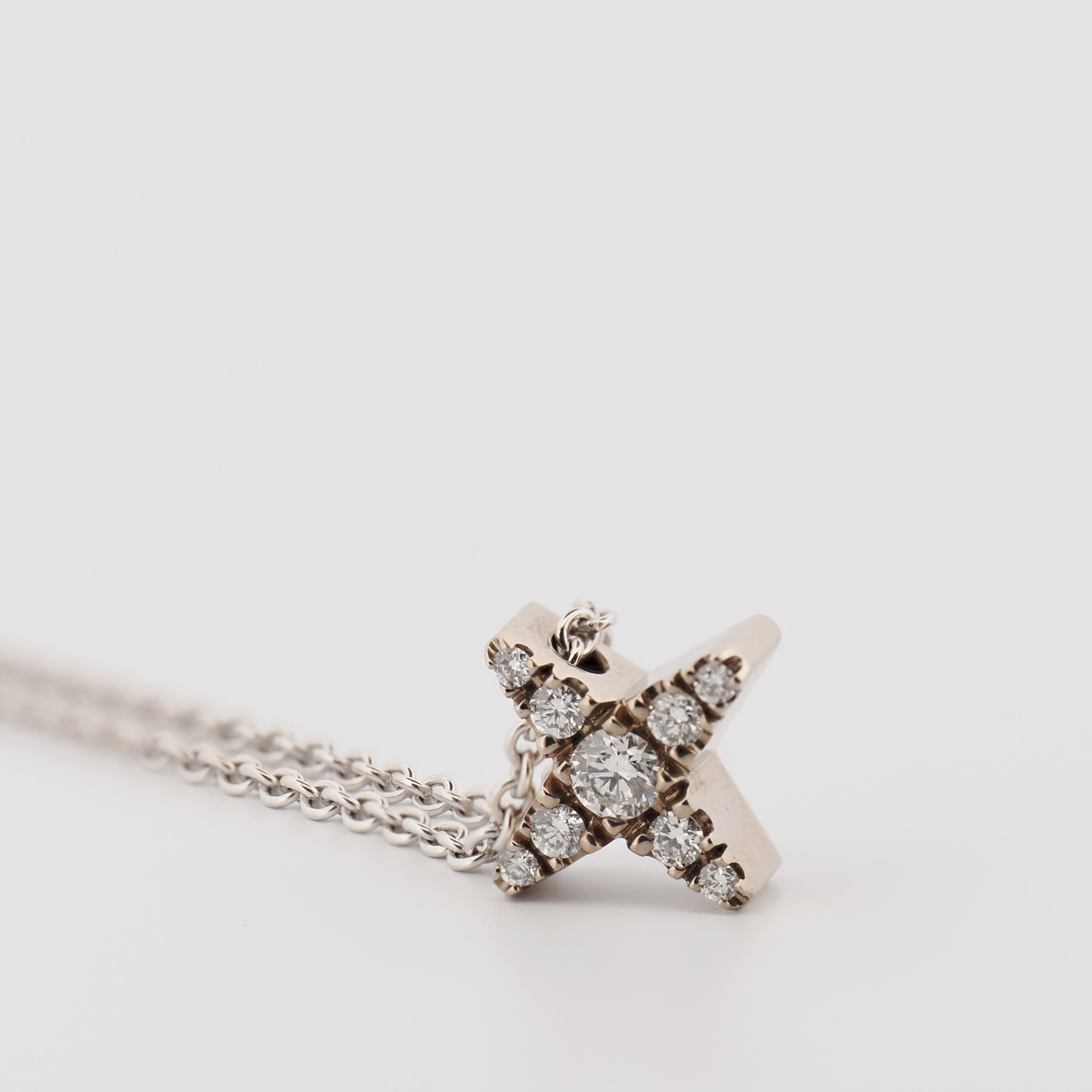 Collier Star S Weißgold mit Brillanten