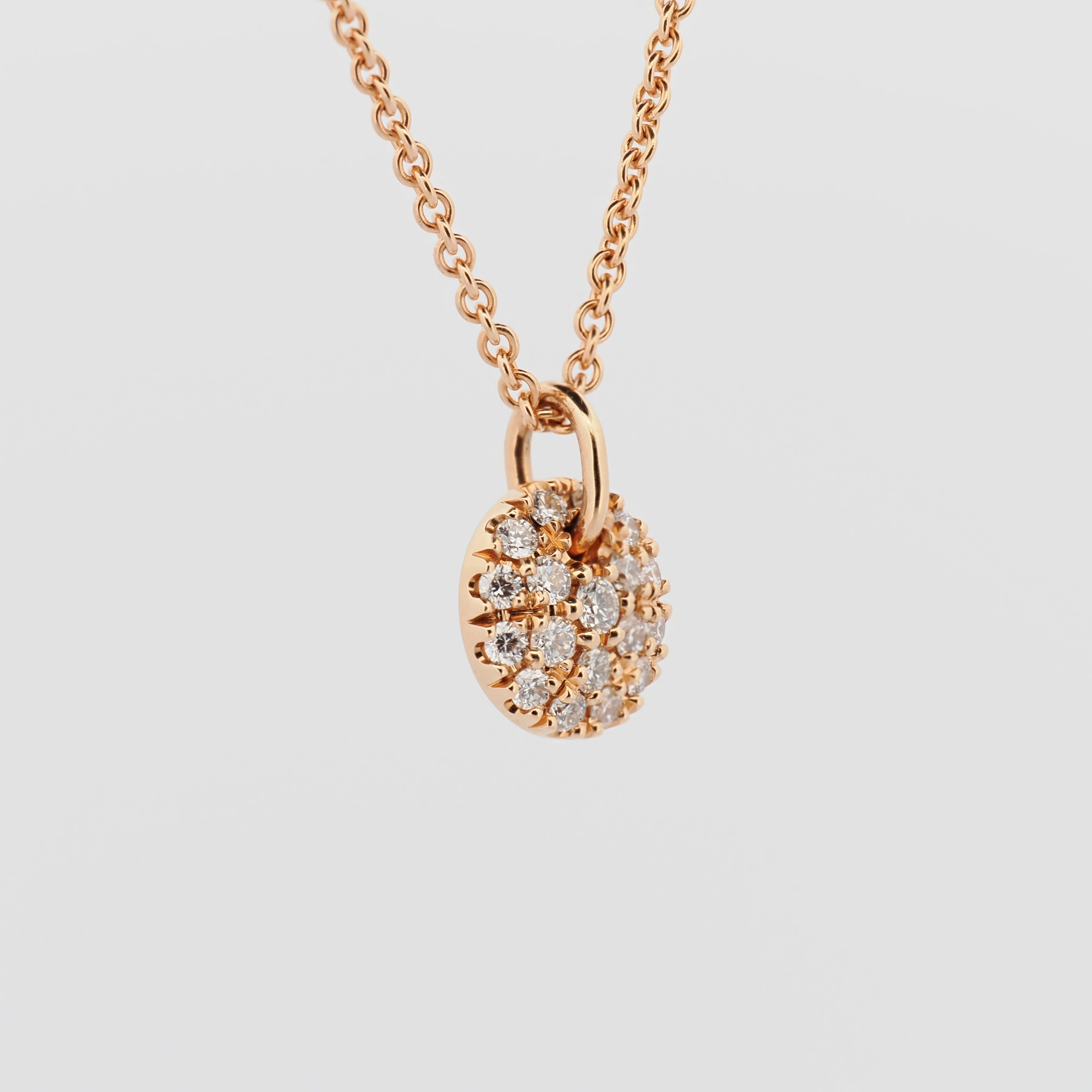 Collier mit Anhänger in Roségold mit Brillanten