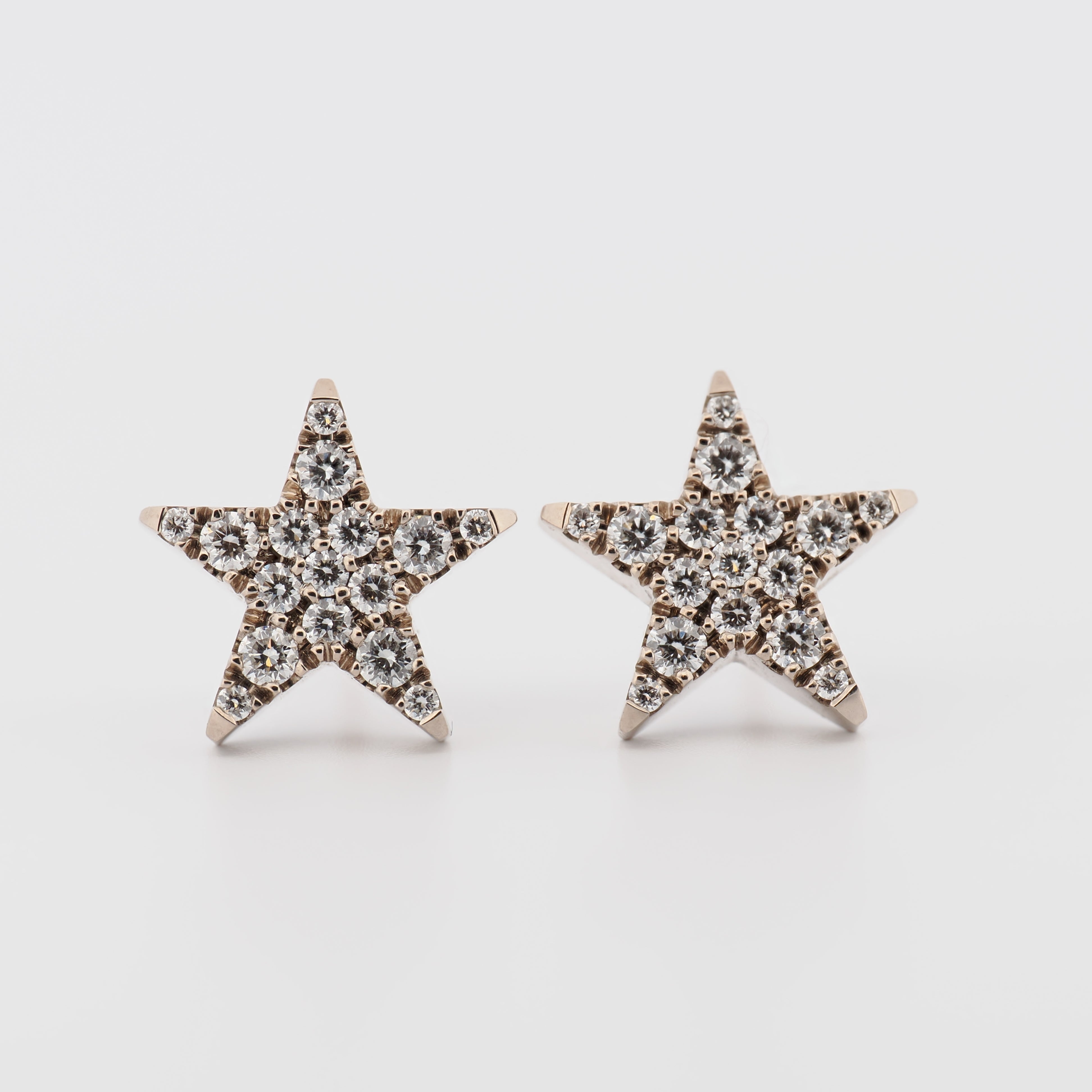 Ohrstecker Five-Star mit Brillanten in Weißgold