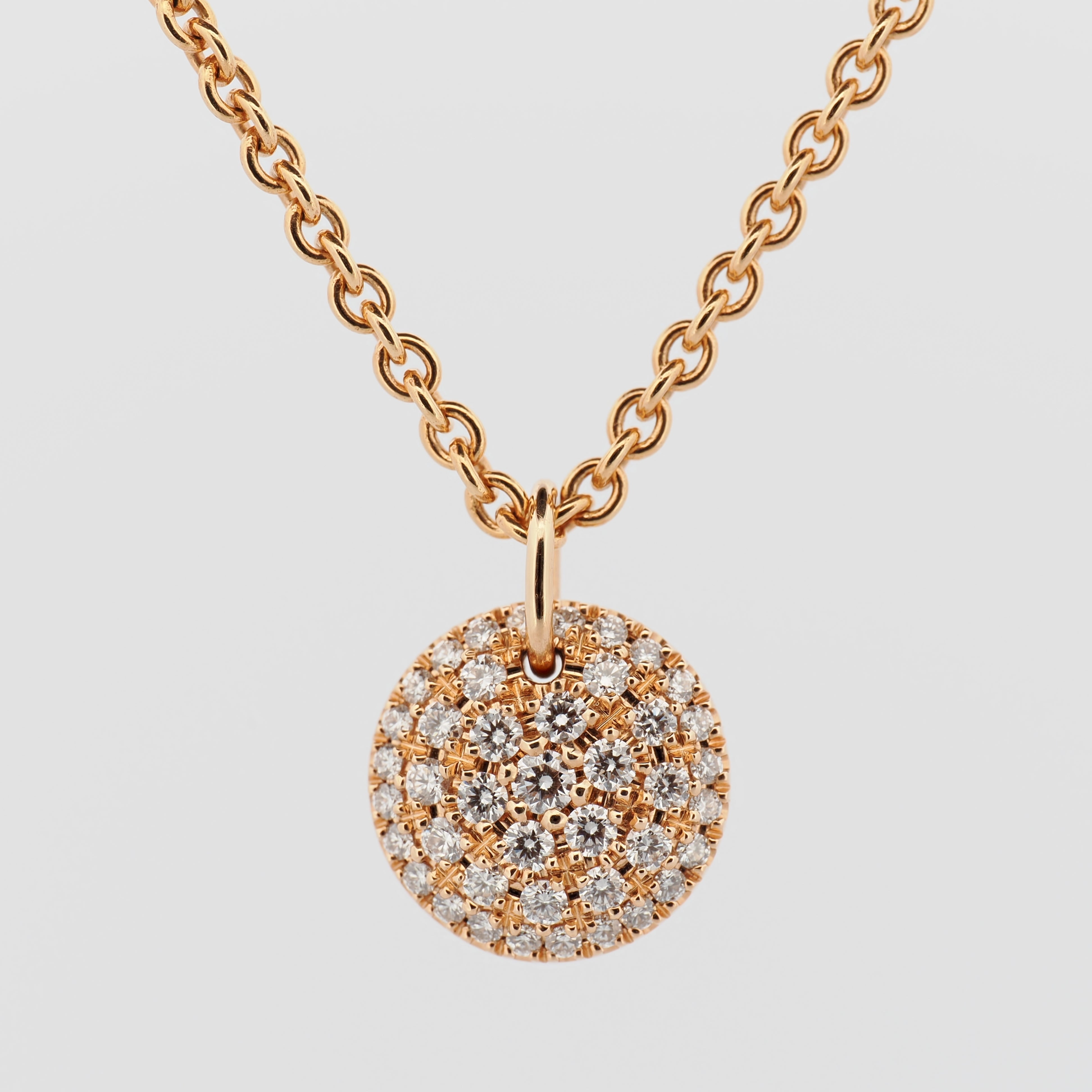 Collier mit Anhänger in Roségold und Brillanten
