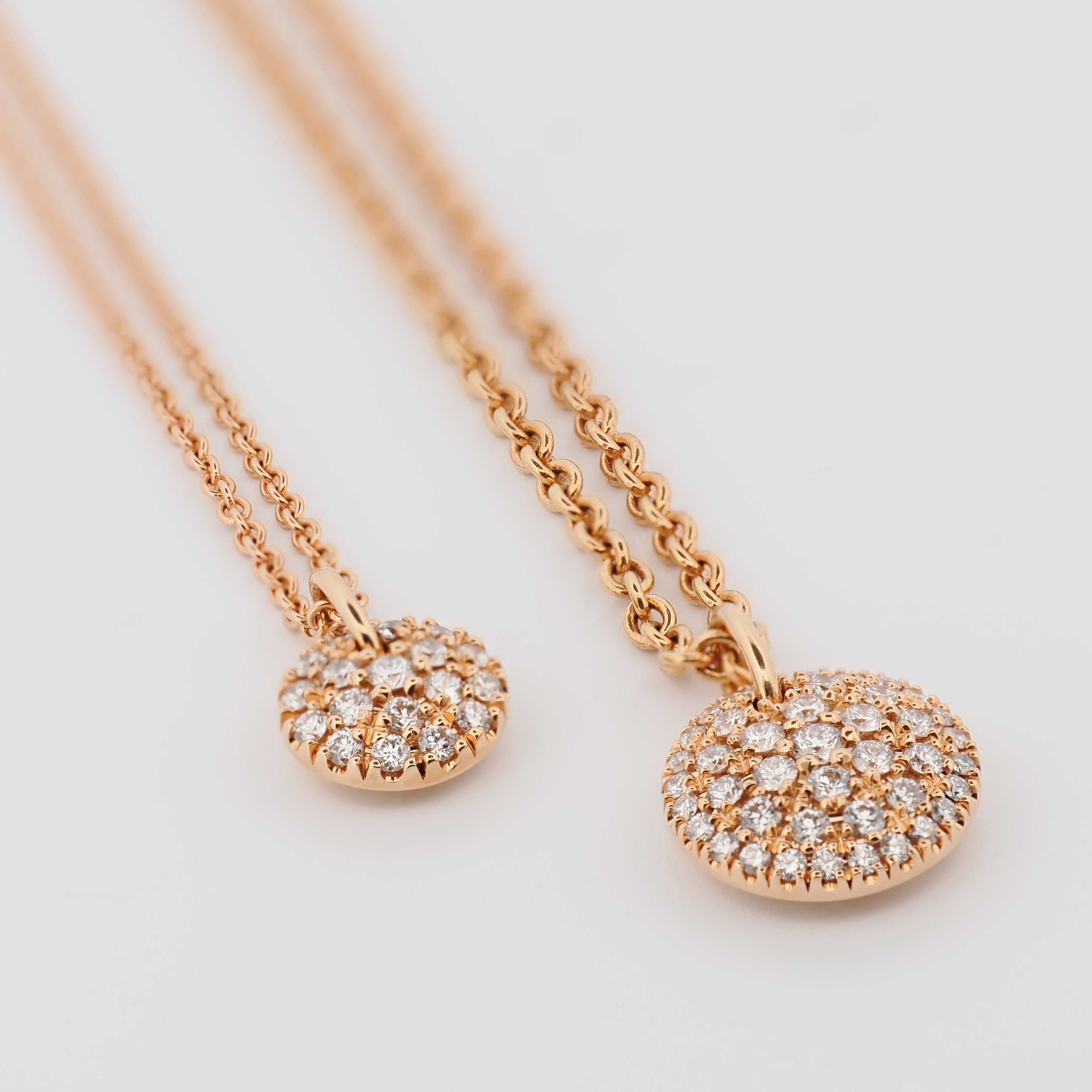 Collier mit Anhänger in Roségold und Brillanten