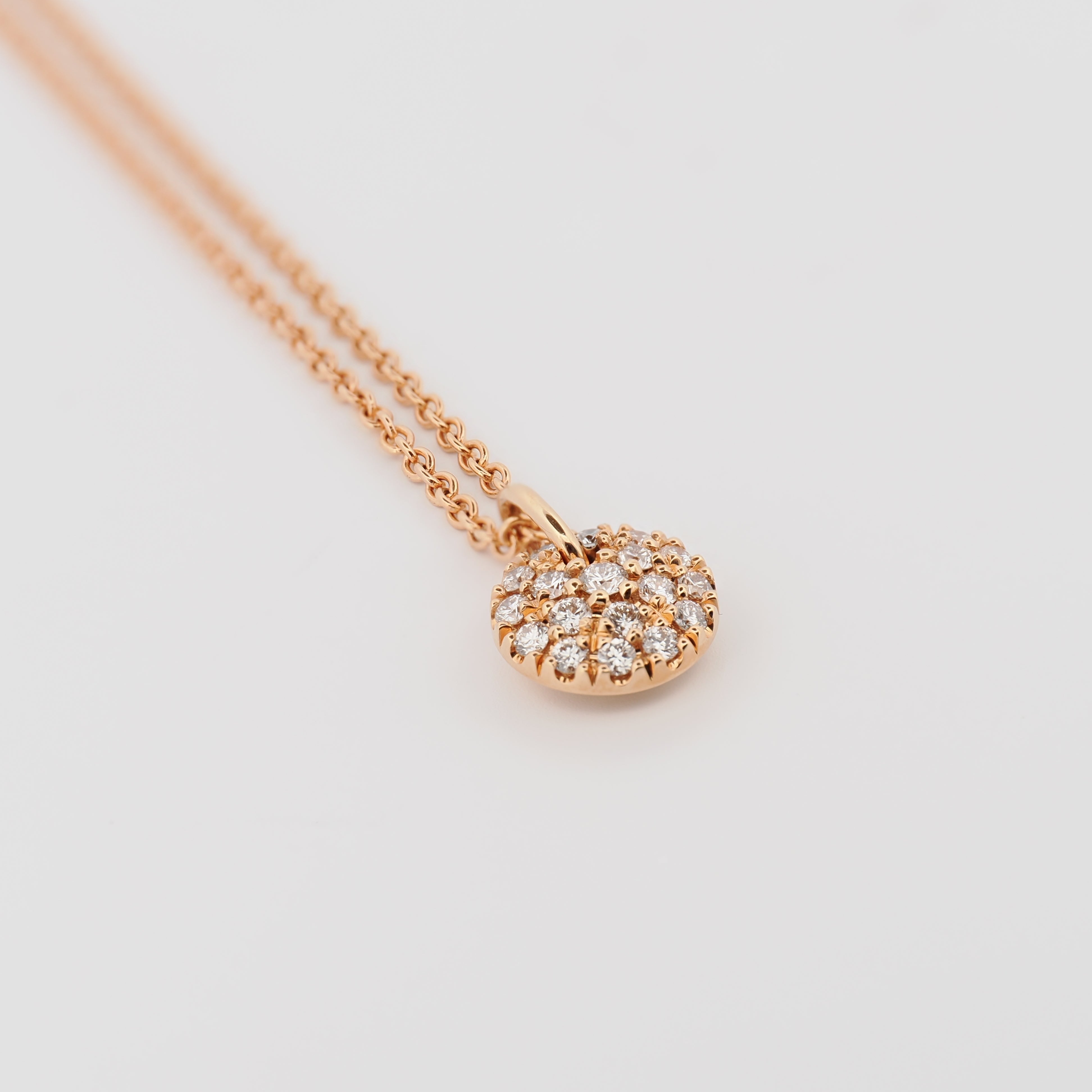 Collier mit Anhänger in Roségold mit Brillanten