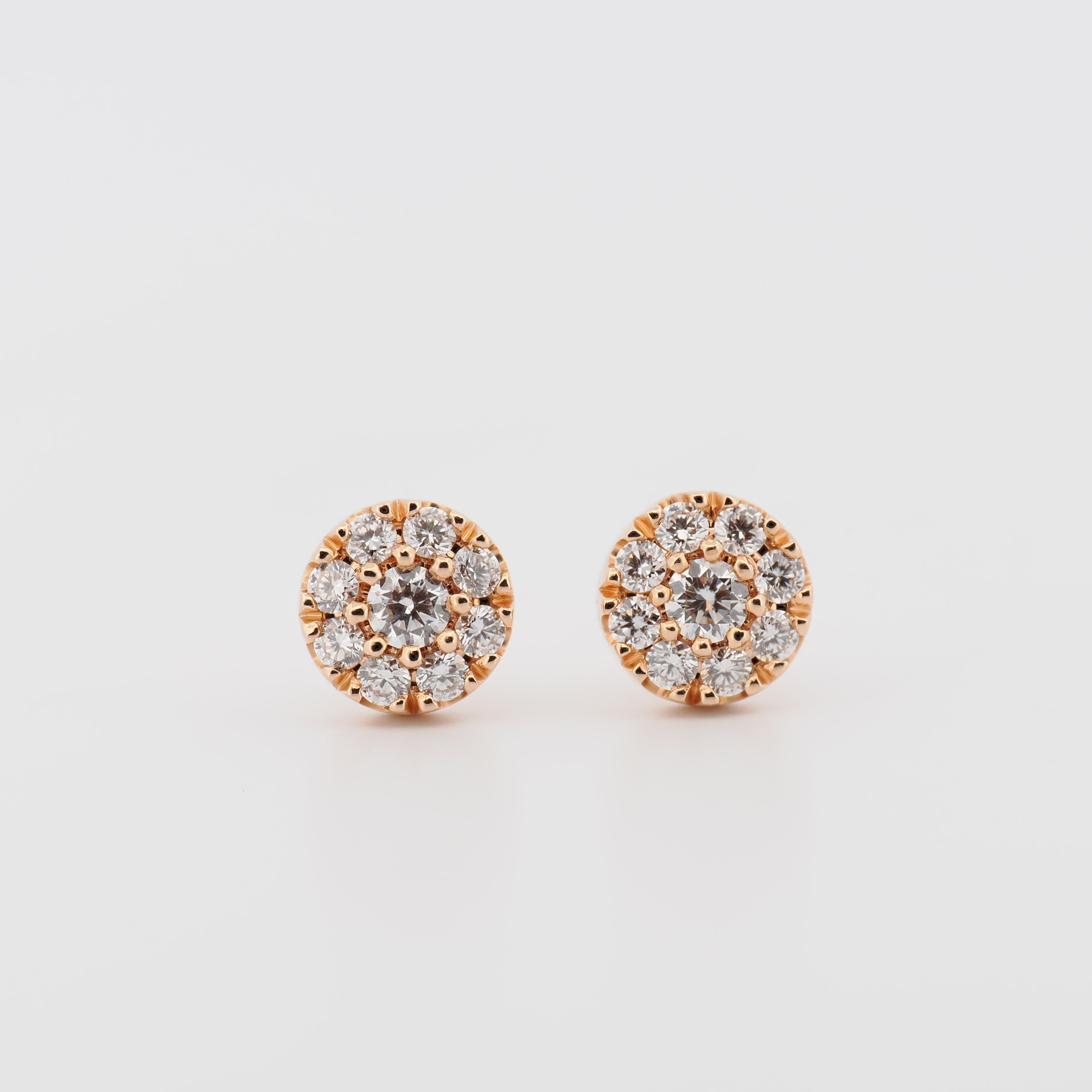 Ohrstecker in Roségold mit Brillanten
