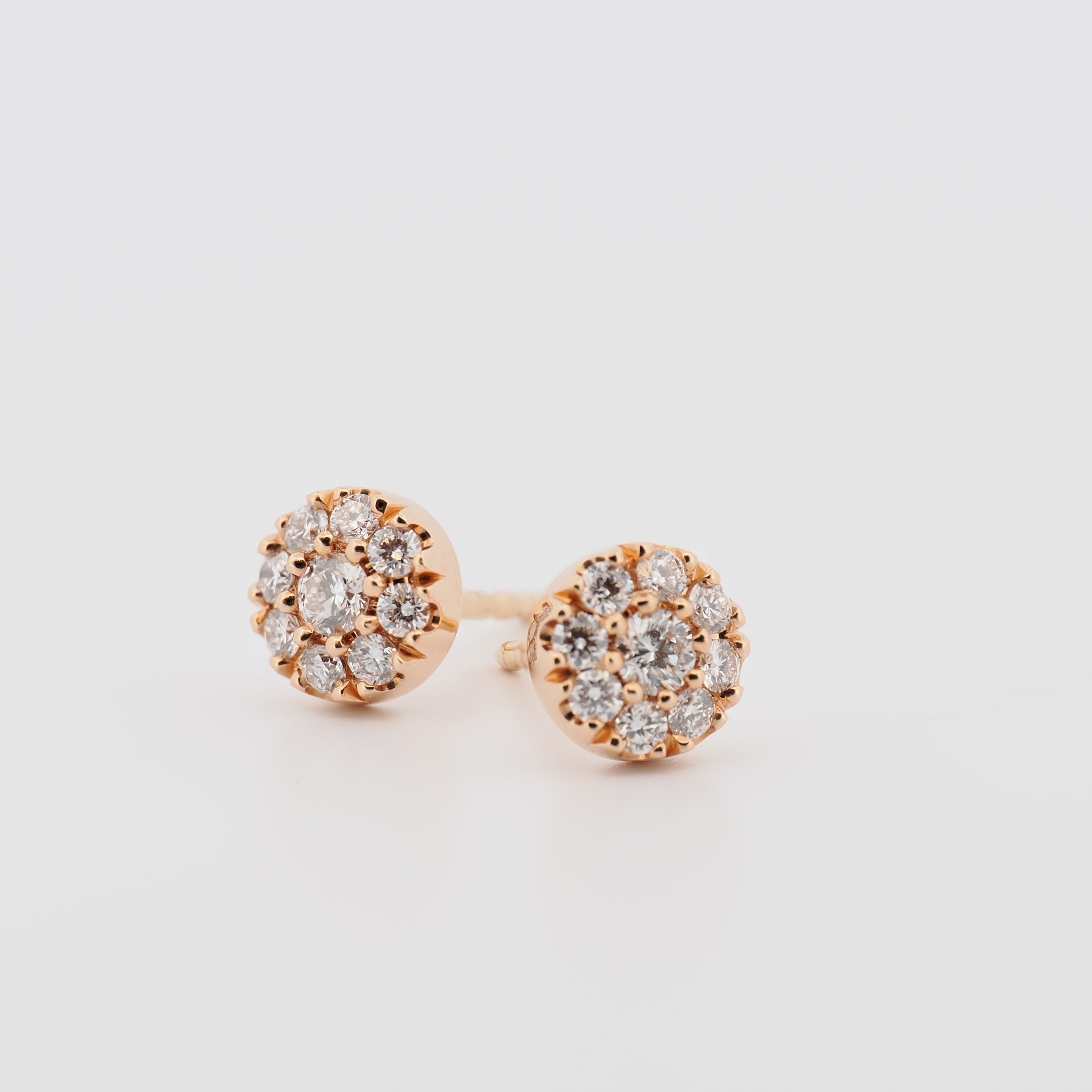 Ohrstecker in Roségold mit Brillanten