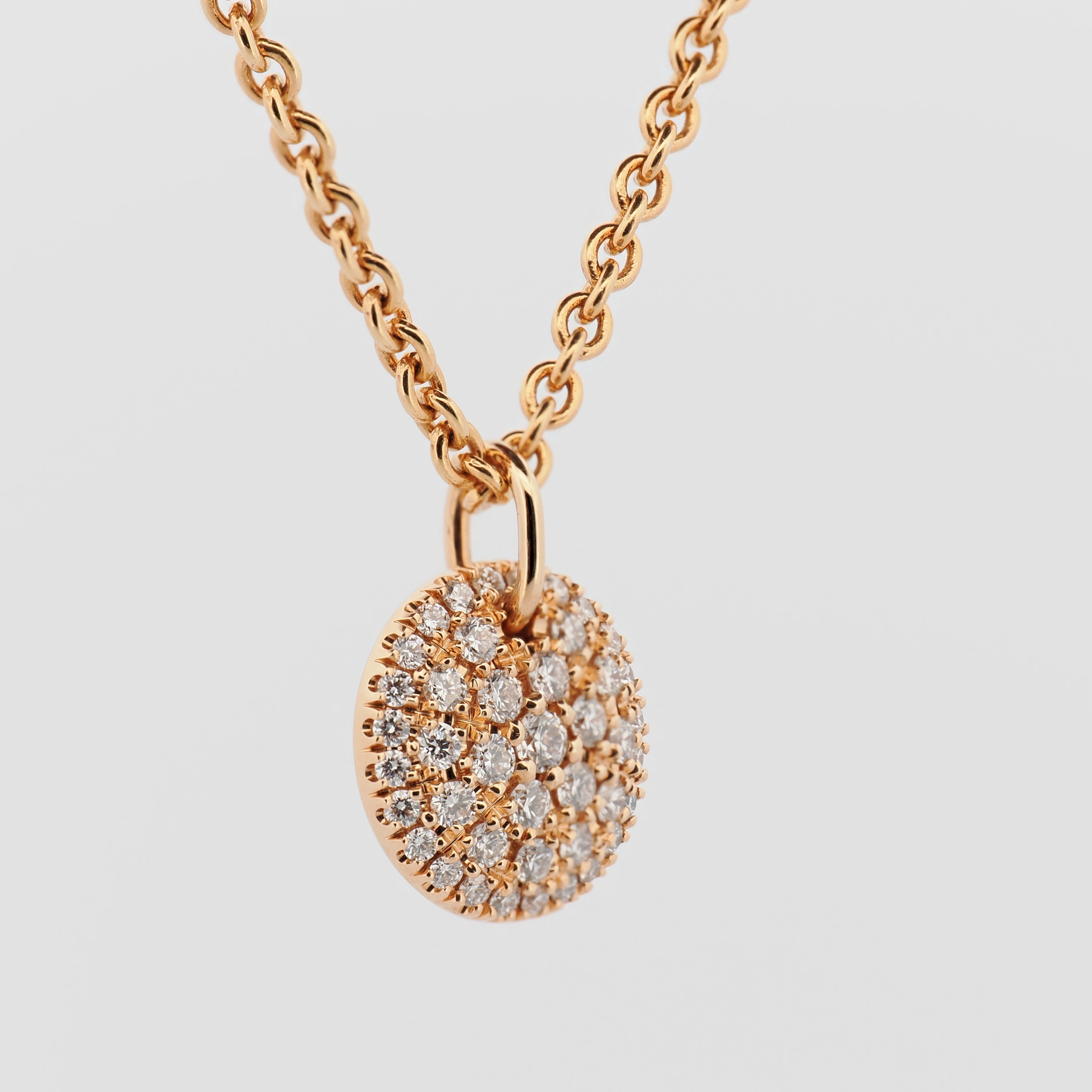 Collier mit Anhänger in Roségold und Brillanten