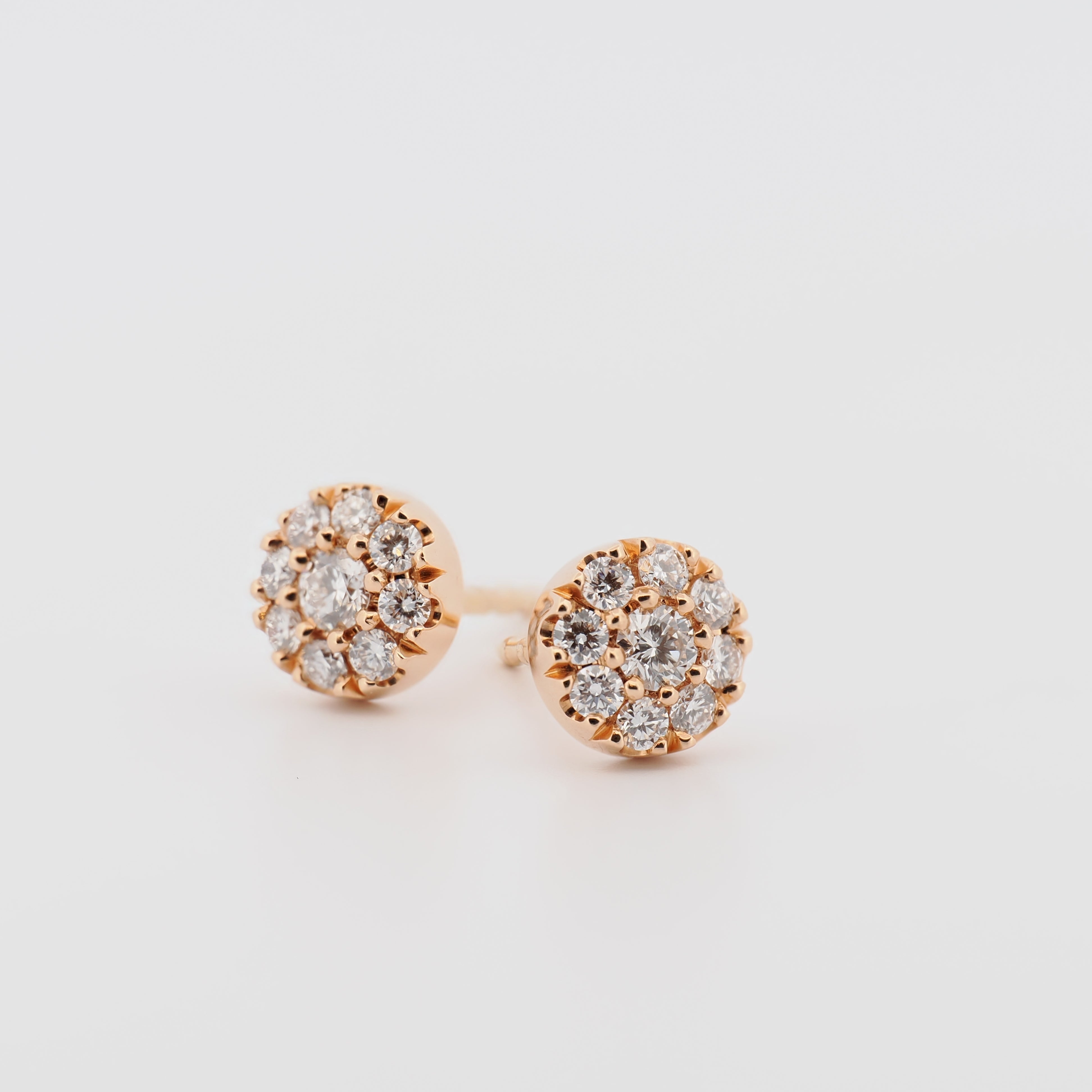 Ohrstecker in Roségold mit Brillanten