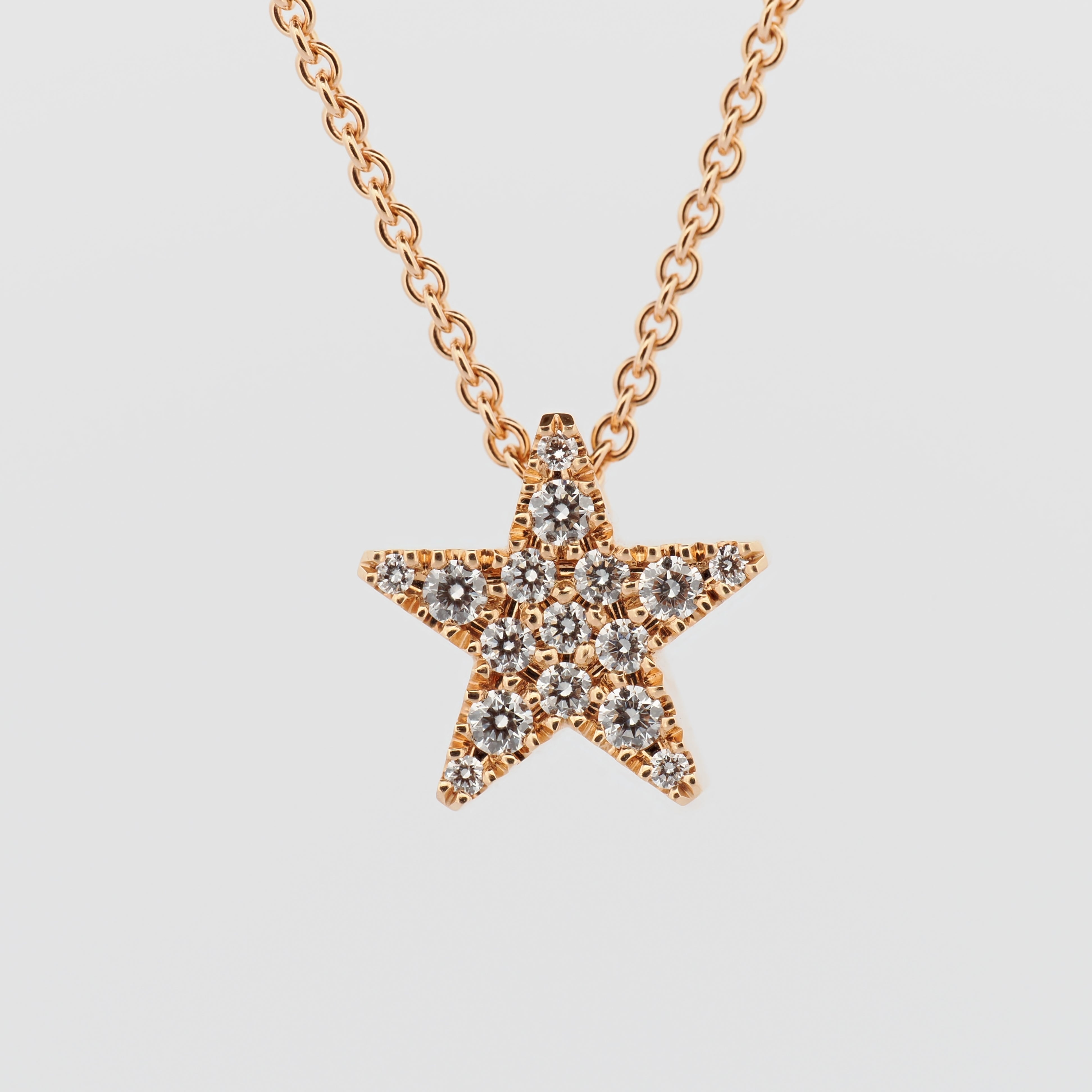 Collier Five-Star S Roségold mit Brillanten