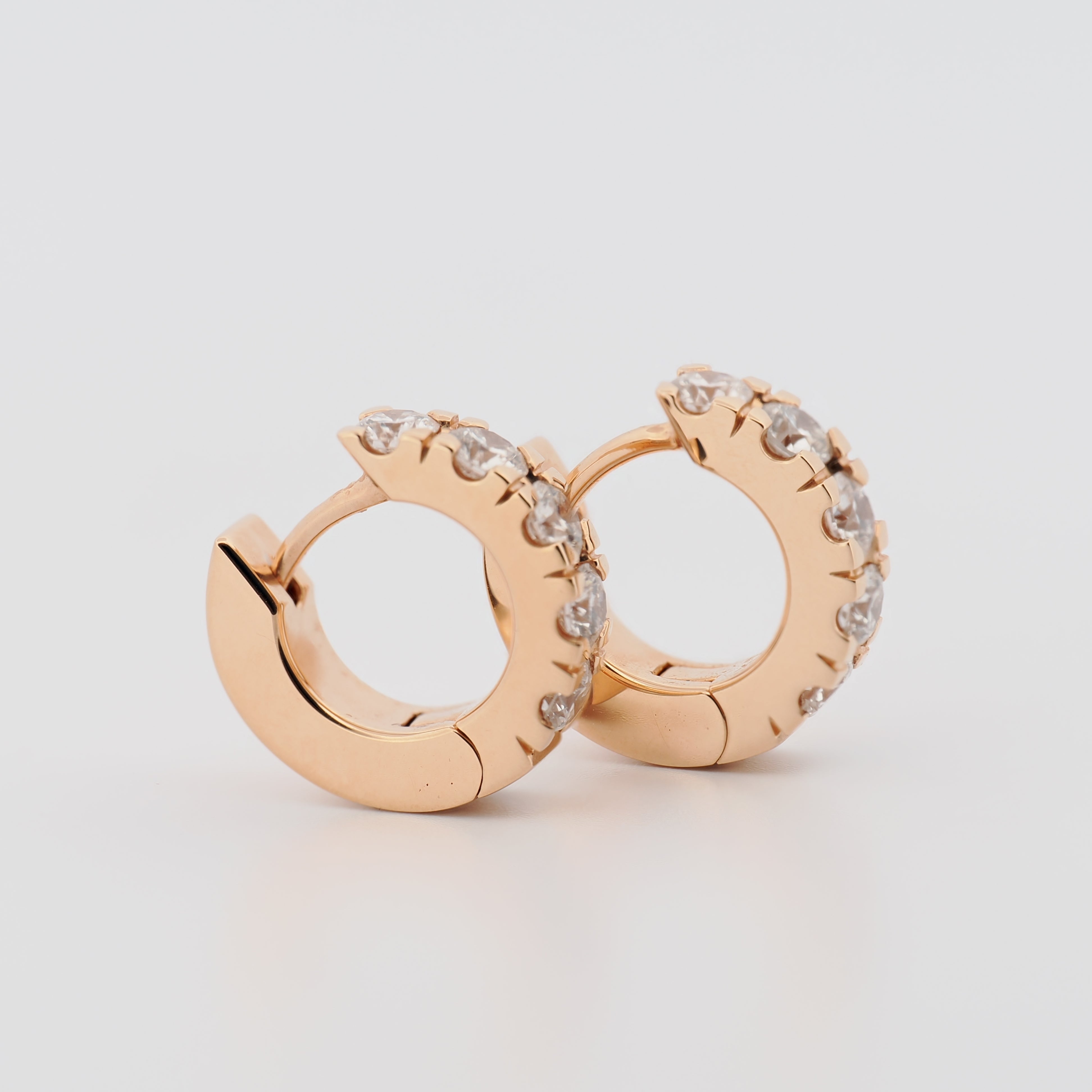 Creolen XS mit Brillanten in Roségold