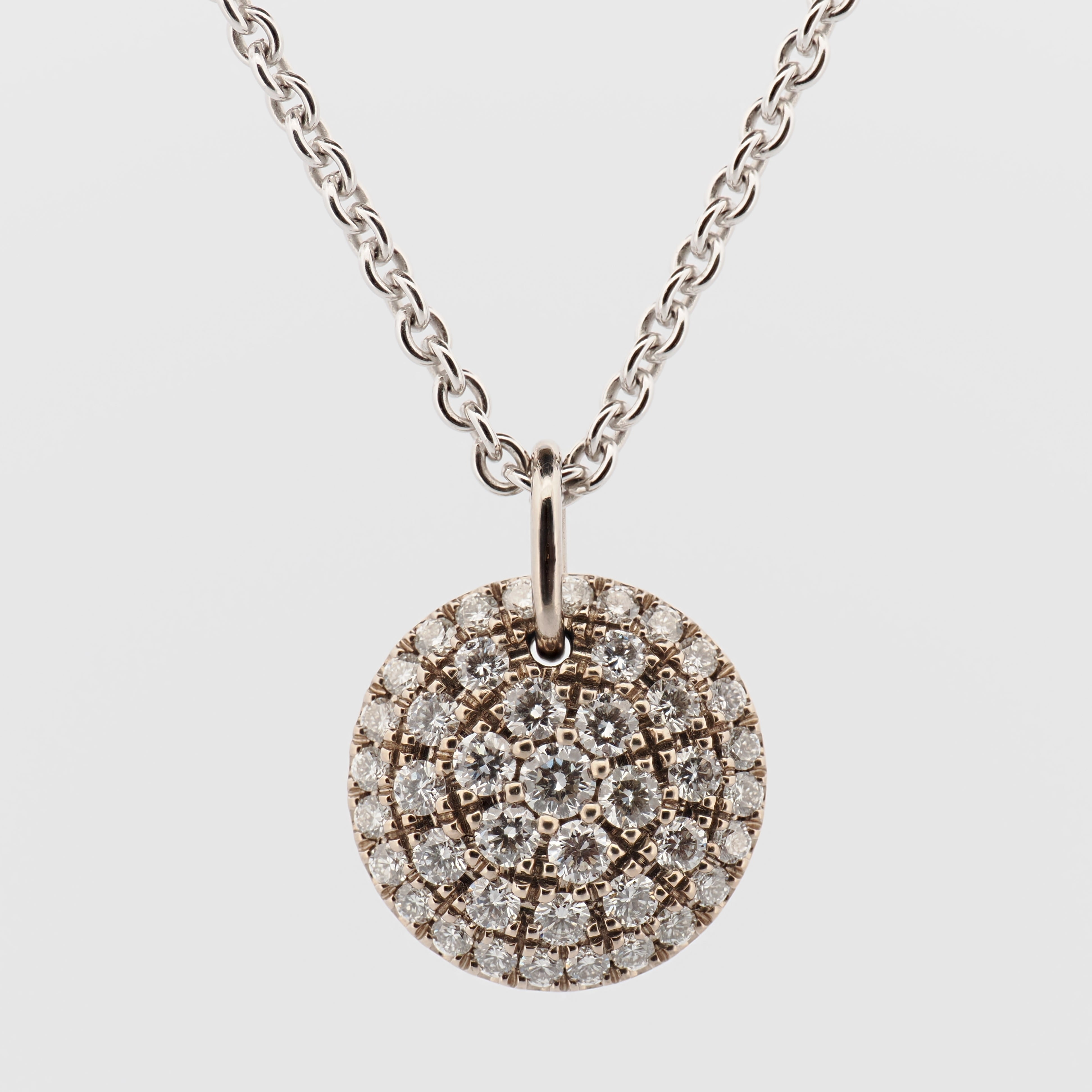 Collier mit Anhänger in Weißgold und Brillanten