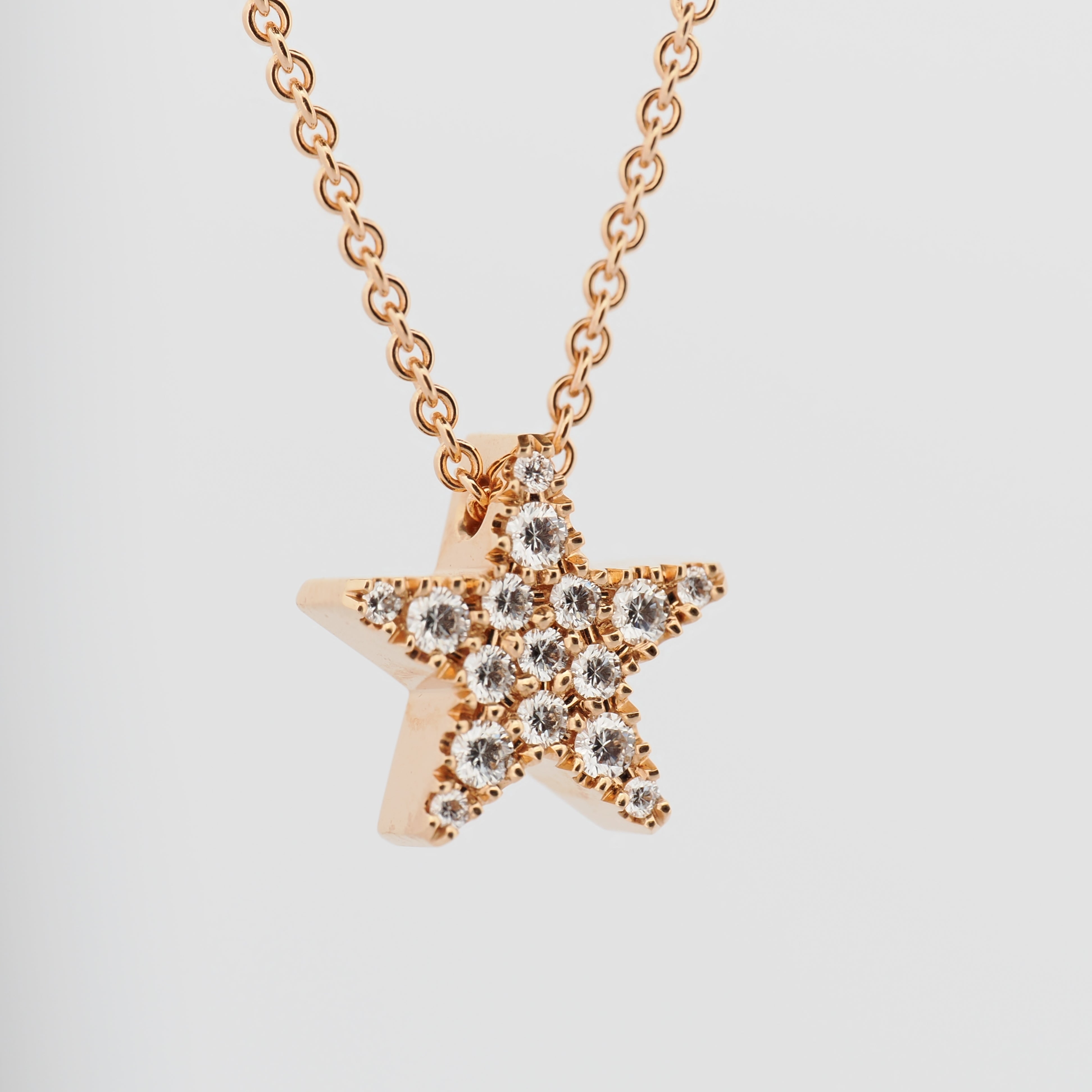 Collier Five-Star S Roségold mit Brillanten