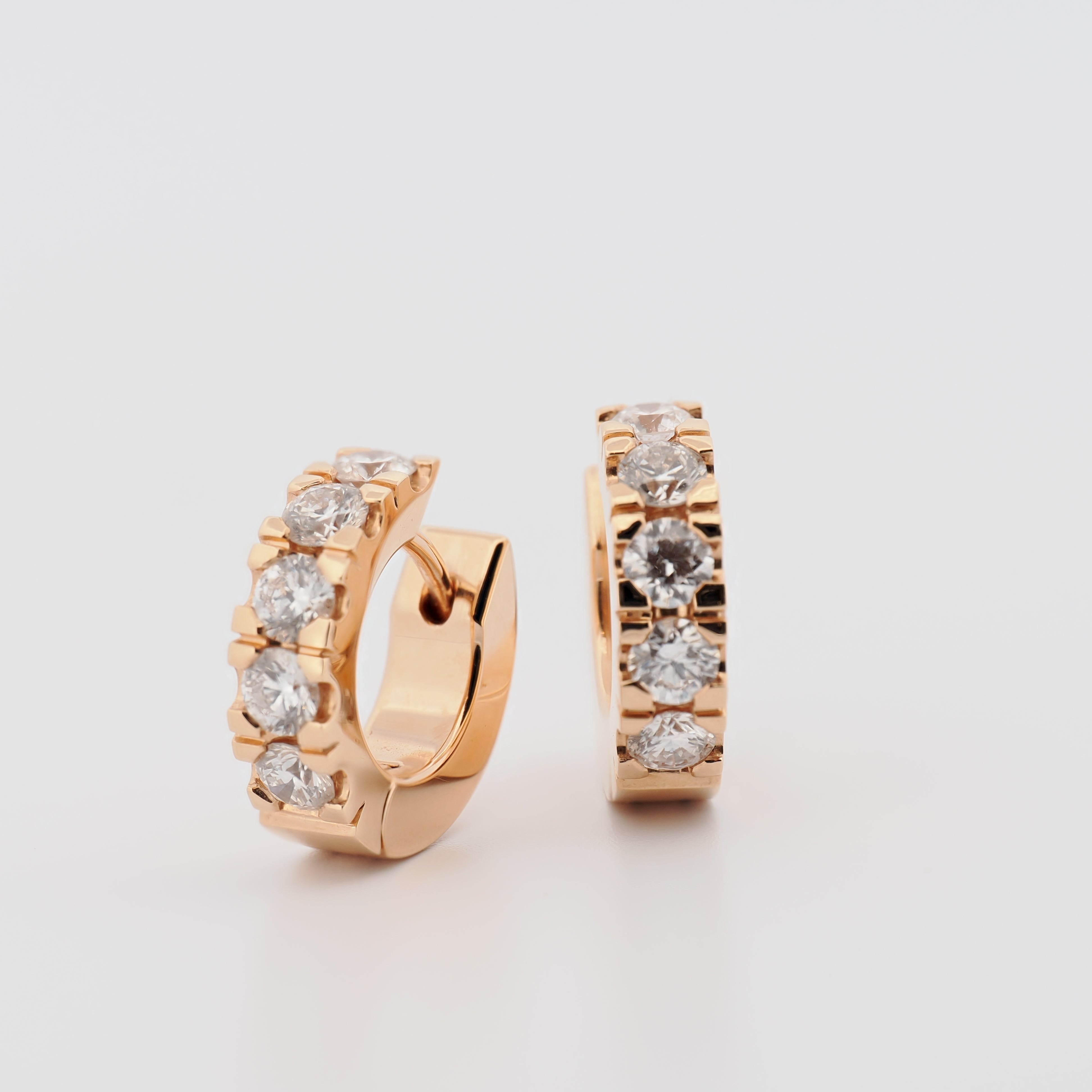 Creolen XS mit Brillanten in Roségold