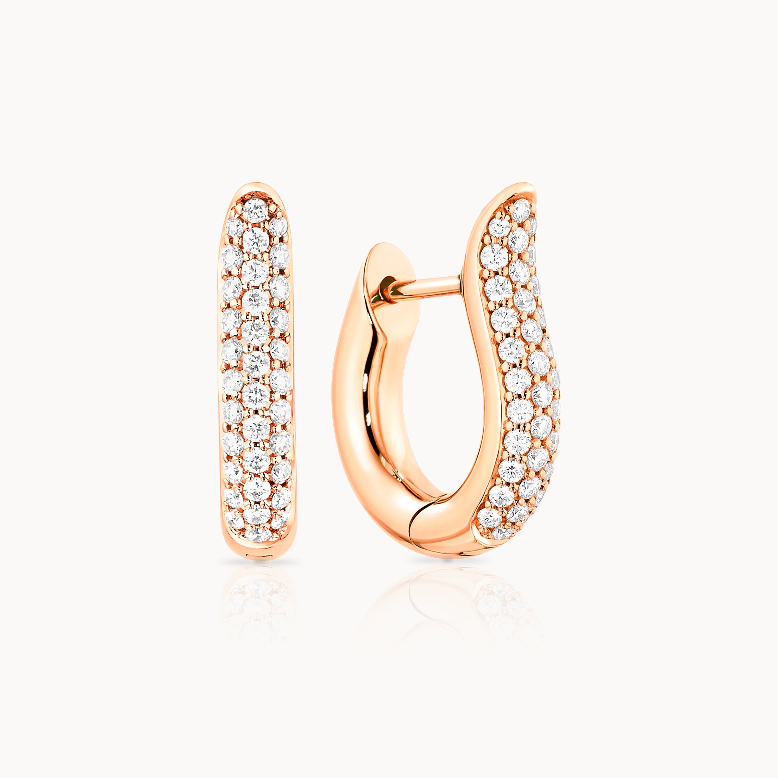 Ohrringe Signature Roségold mit Pavé Diamanten
