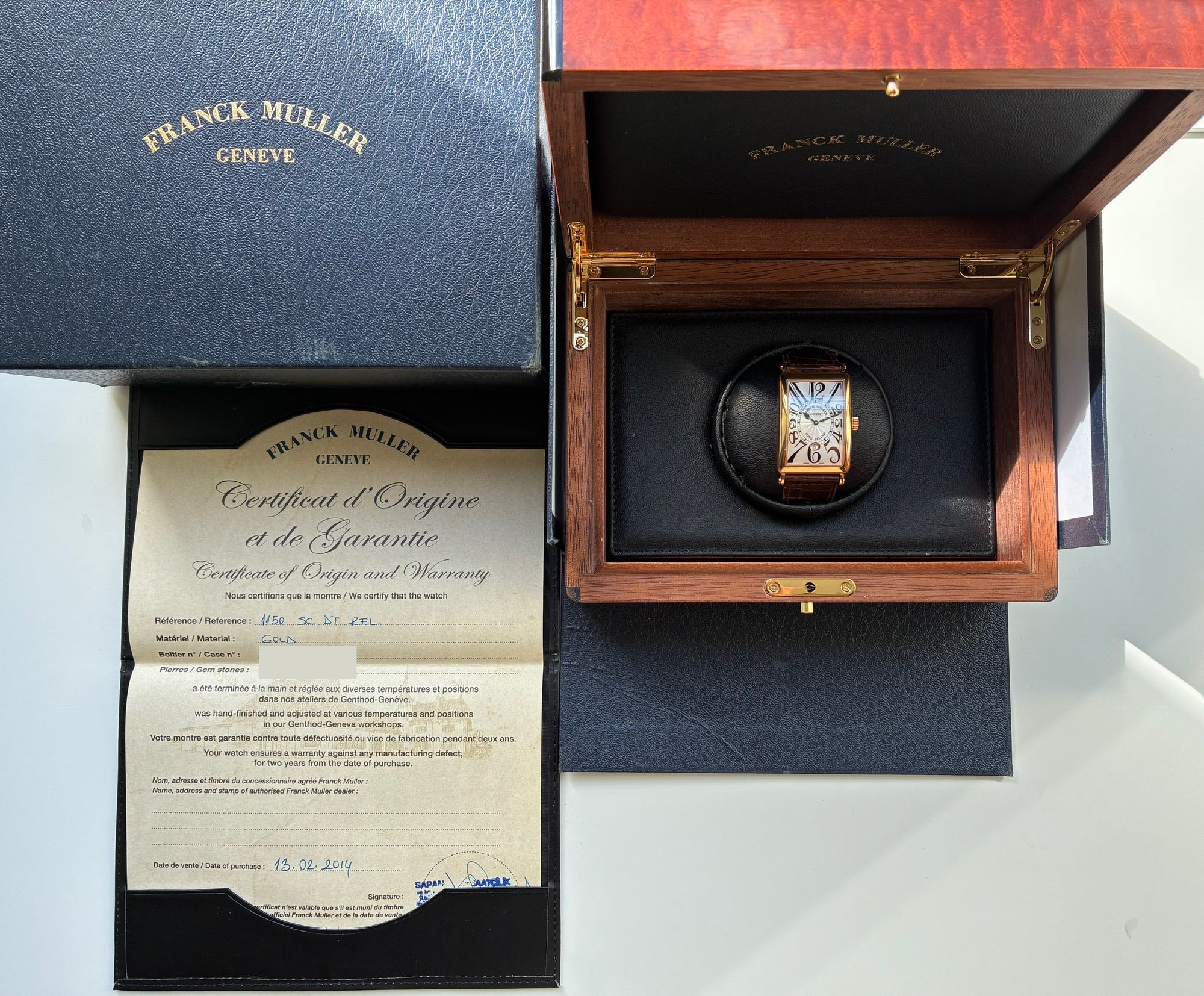 Franck Muller Long Island Roségold (2014) in Holzschatulle mit Echtheitszertifikat