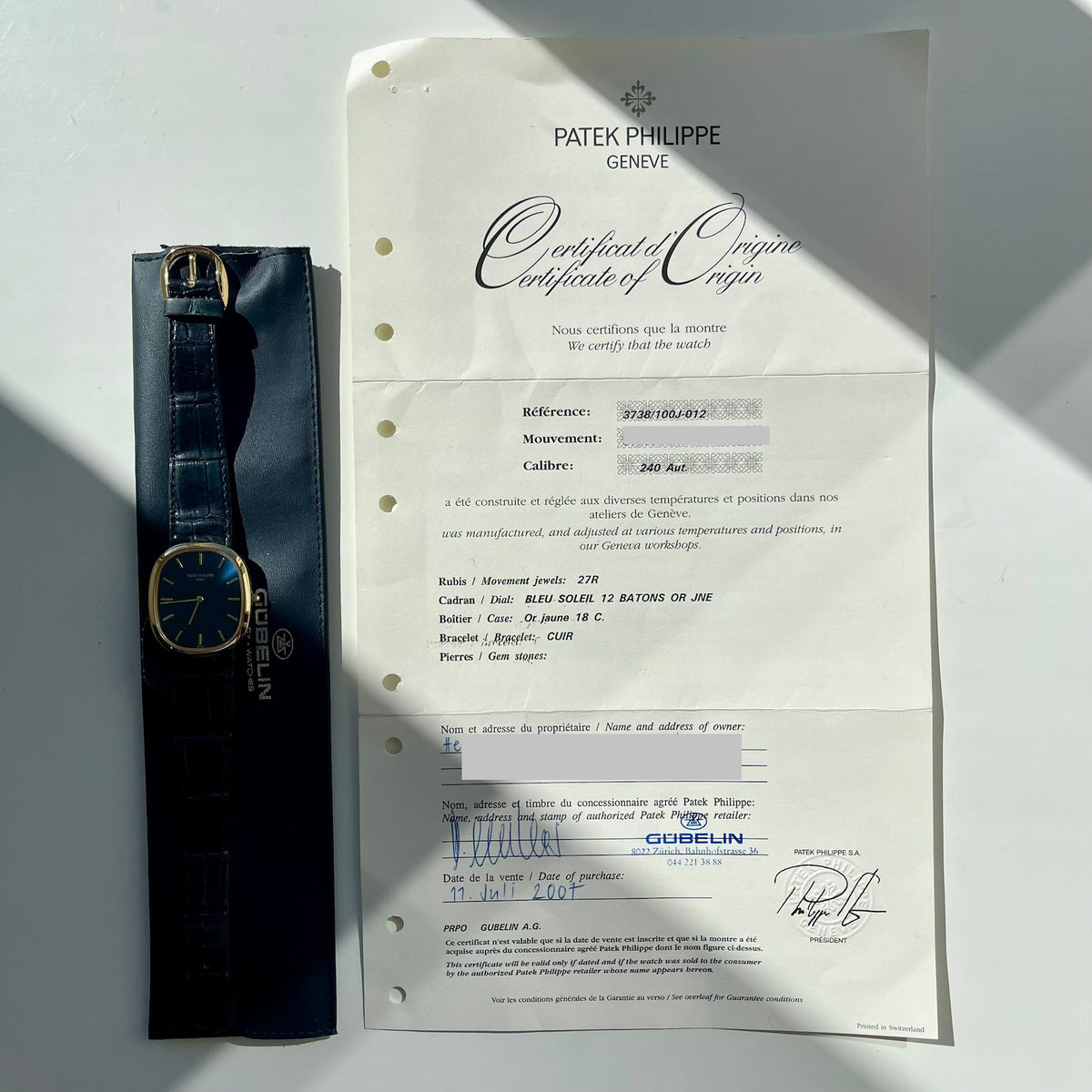 Ellipse d'Or / Service 2026 / Gelbgold (2007)