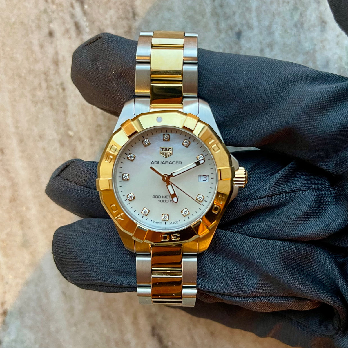 Aquaracer Lady Mother of Pearl Dial very good condt. / on stock / original box / ca. 2018