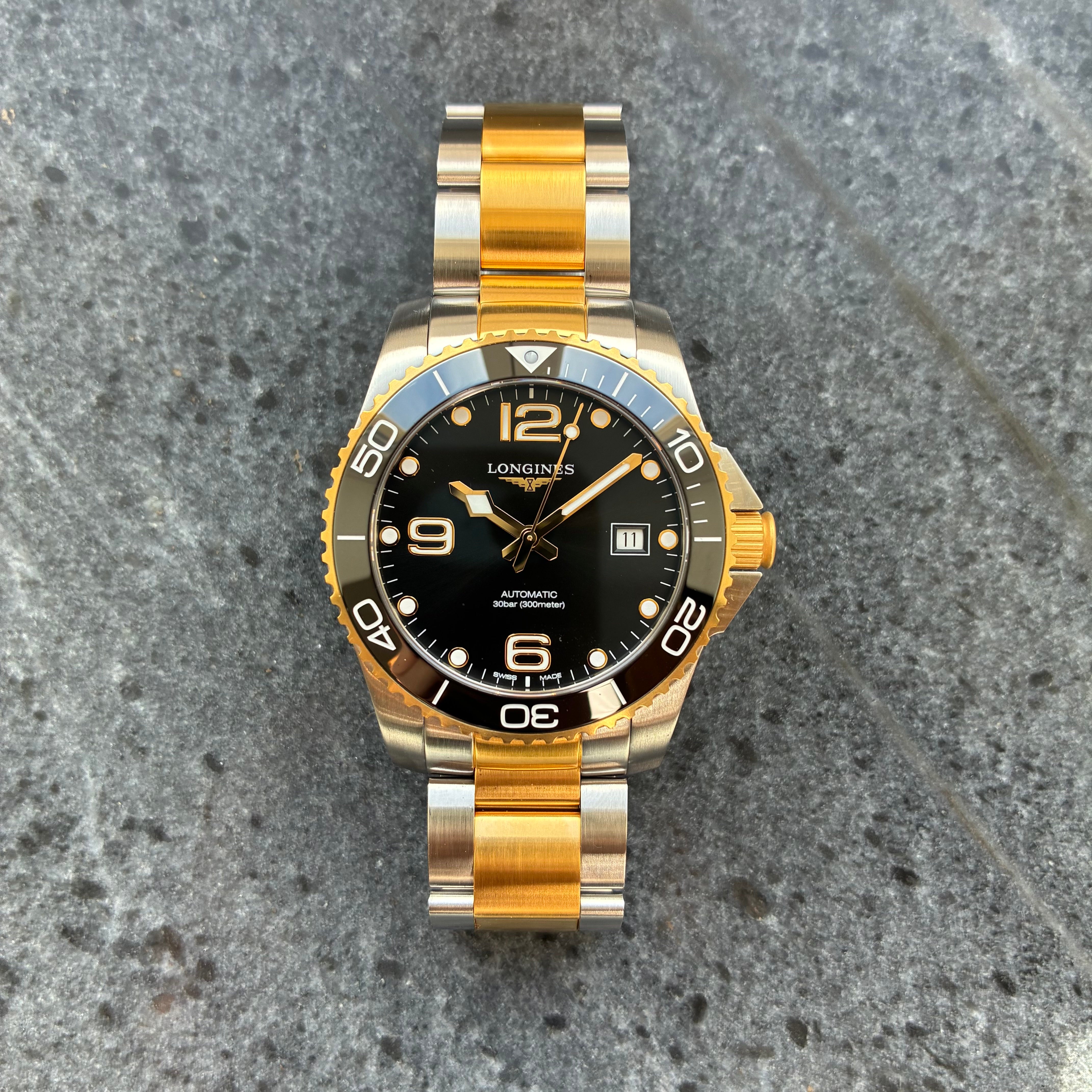 Longines Hydroconquest Stahl mit PVD-Gelbgold - ungetragen (2025)