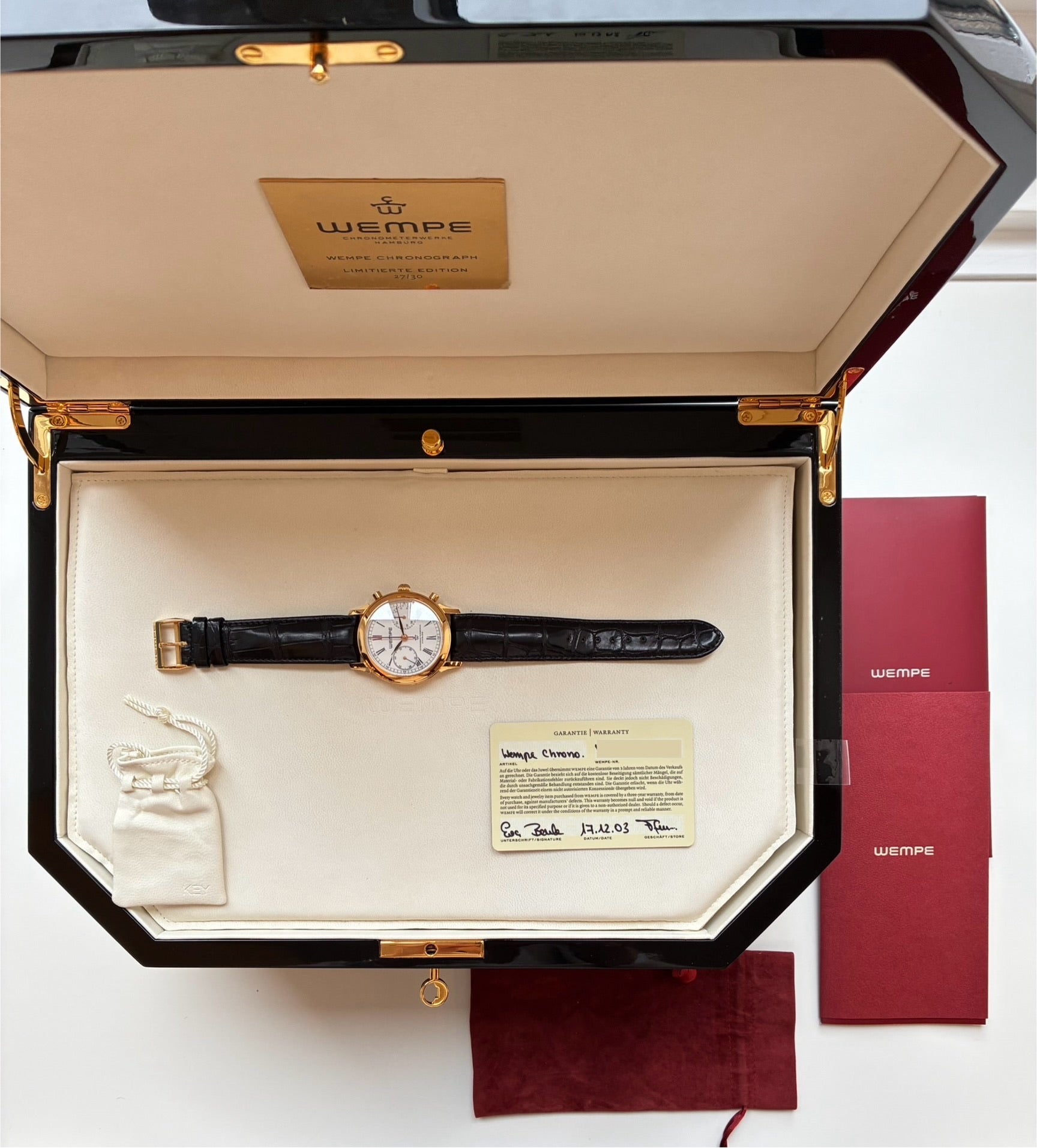 Wempe Chronograph Roségold Limitierte Edition 30 Stück - ungetragen (2003)