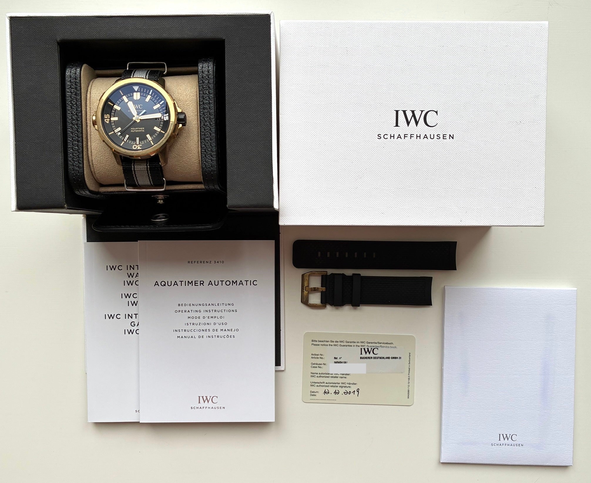 IWC Aquatimer Automatic in Box mit Garantiekarte und zwei Kautschukarmbändern