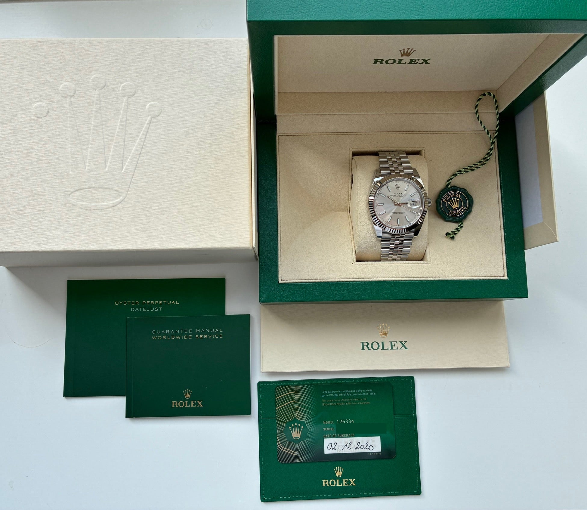 Datejust 41 / silver / unworn / perfect condt. / LC100 (2020)