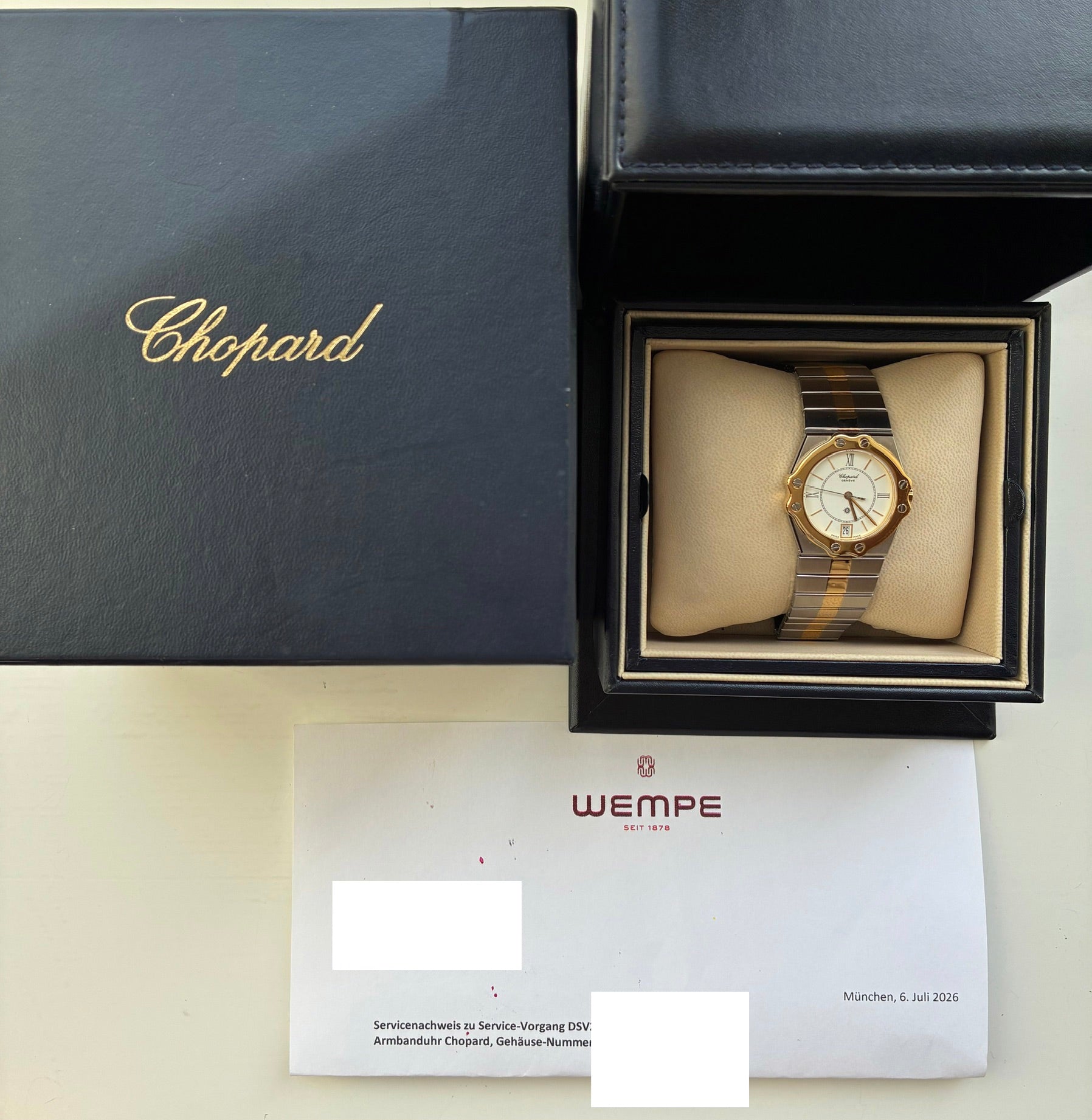 St. Moritz / Edelstahl/Gelbgold / Service 2026 (ca. 1986)