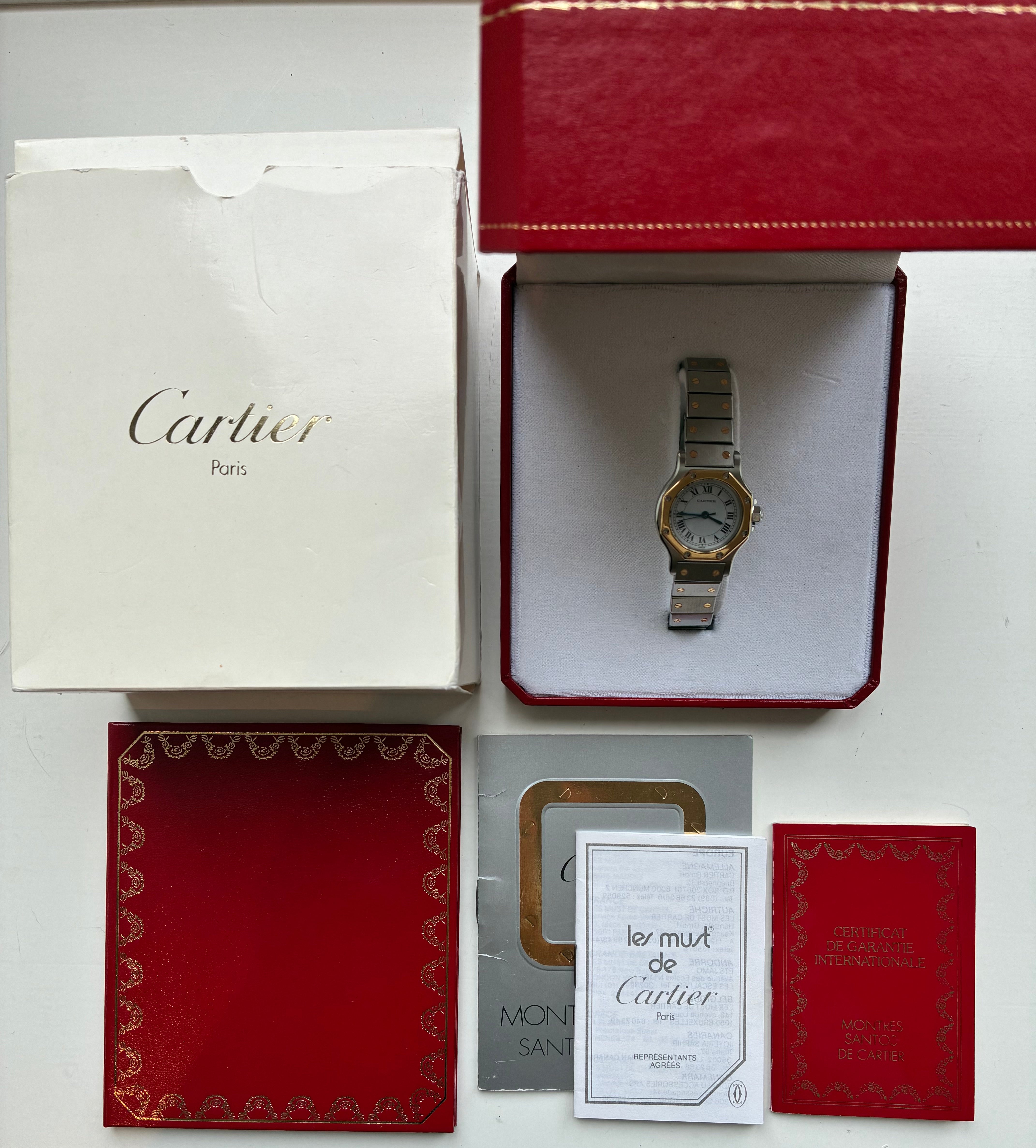Santos Octagon Automatic / 25mm / Top Zustand / Full Set (1988)