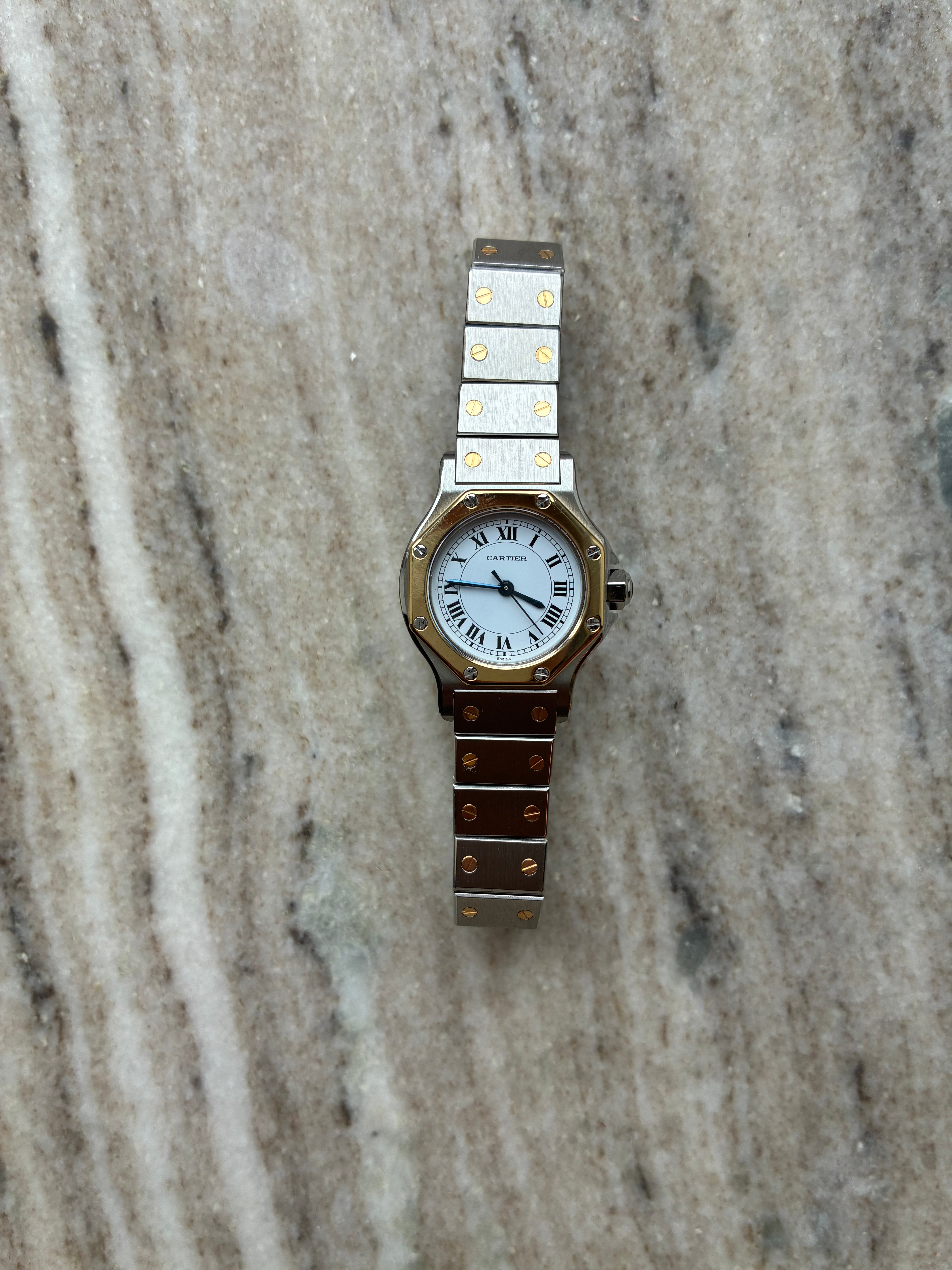 Santos Octagon Automatic / 25mm / Top Zustand / Full Set (1988)