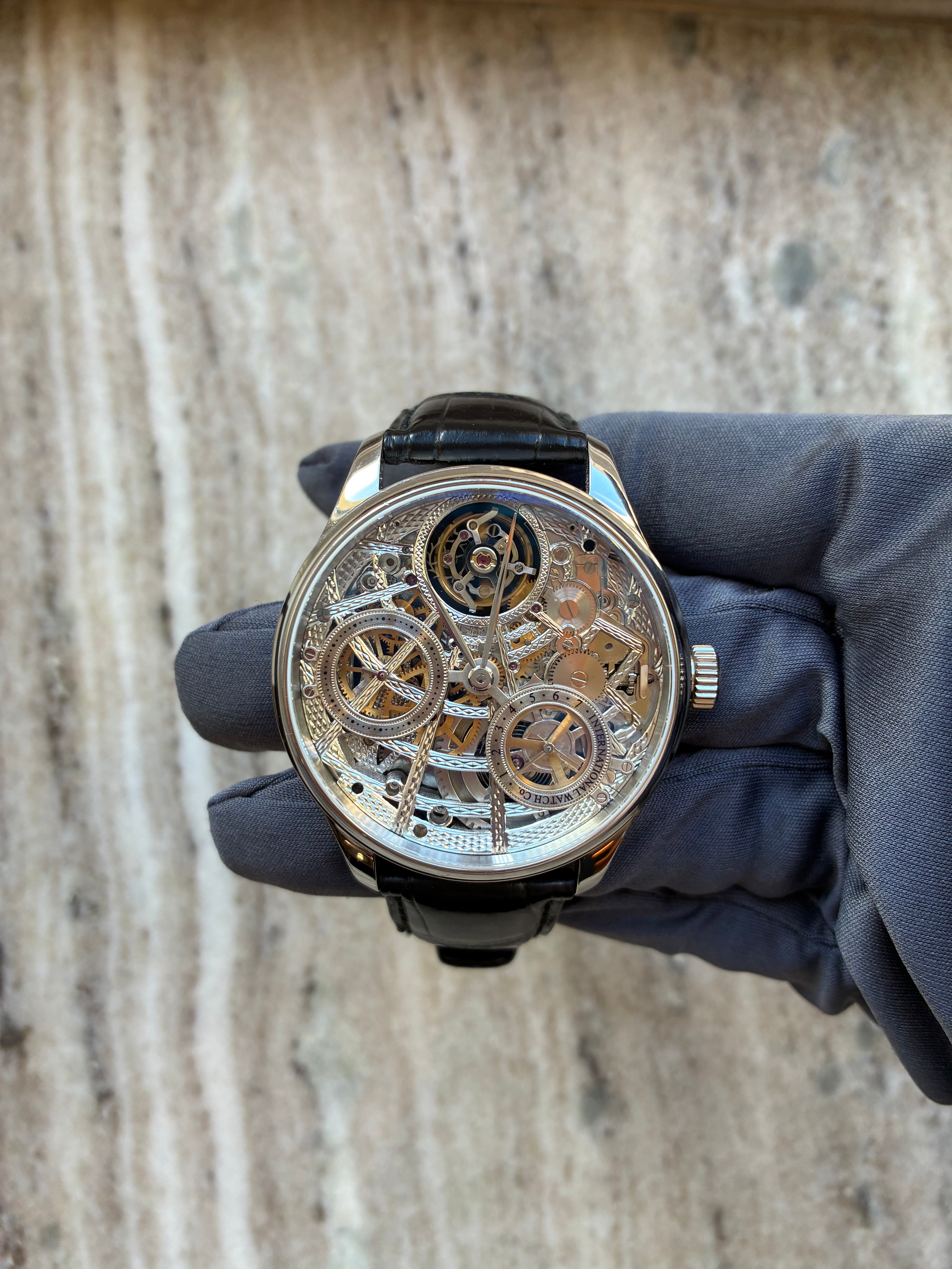 Portuguese Tourbillon Mystère Squelette Full Set / like new / IWC-Service 22 / Lmt. Edt. Nr.1/50