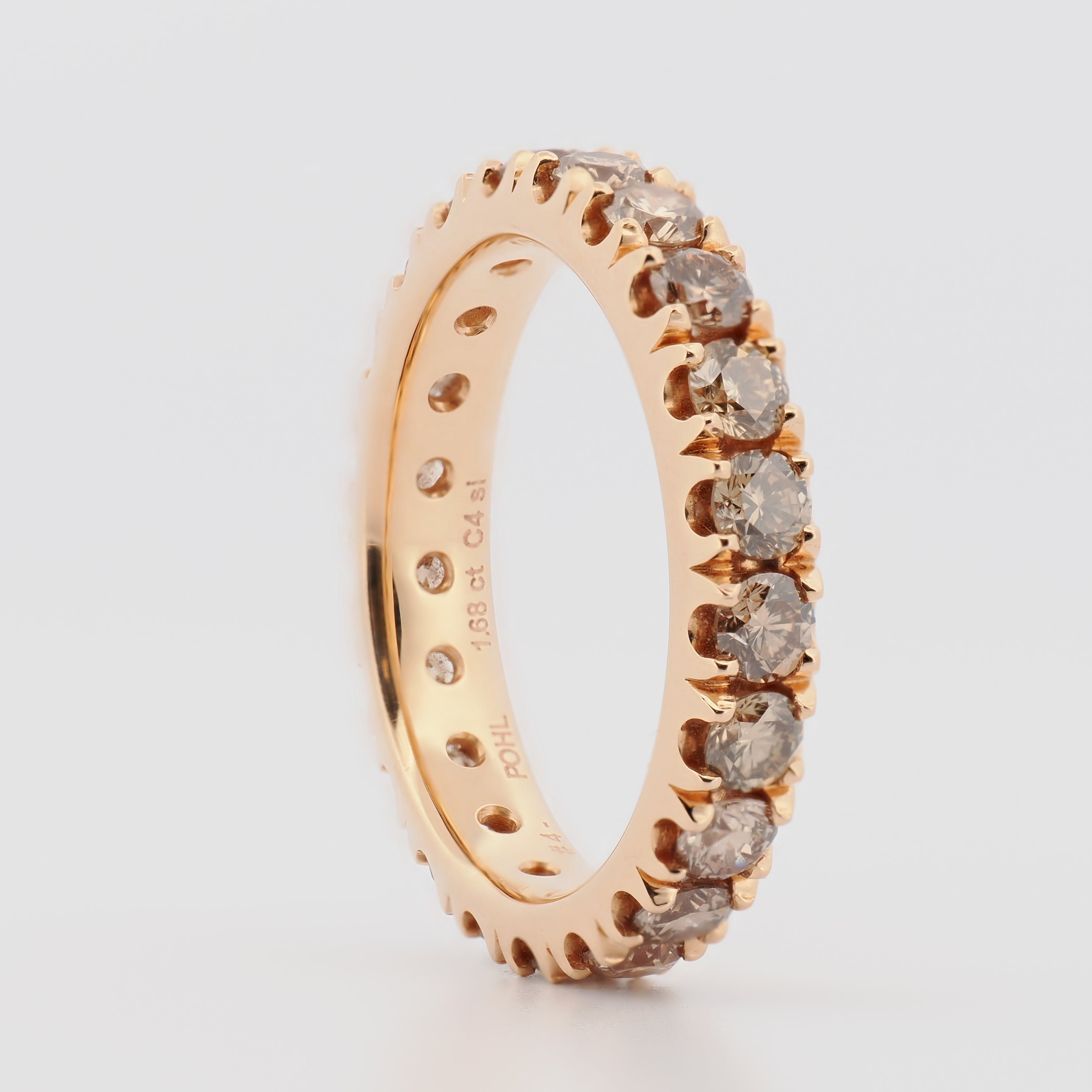 Memoire Ring #4 in Roségold mit braunen Brillanten