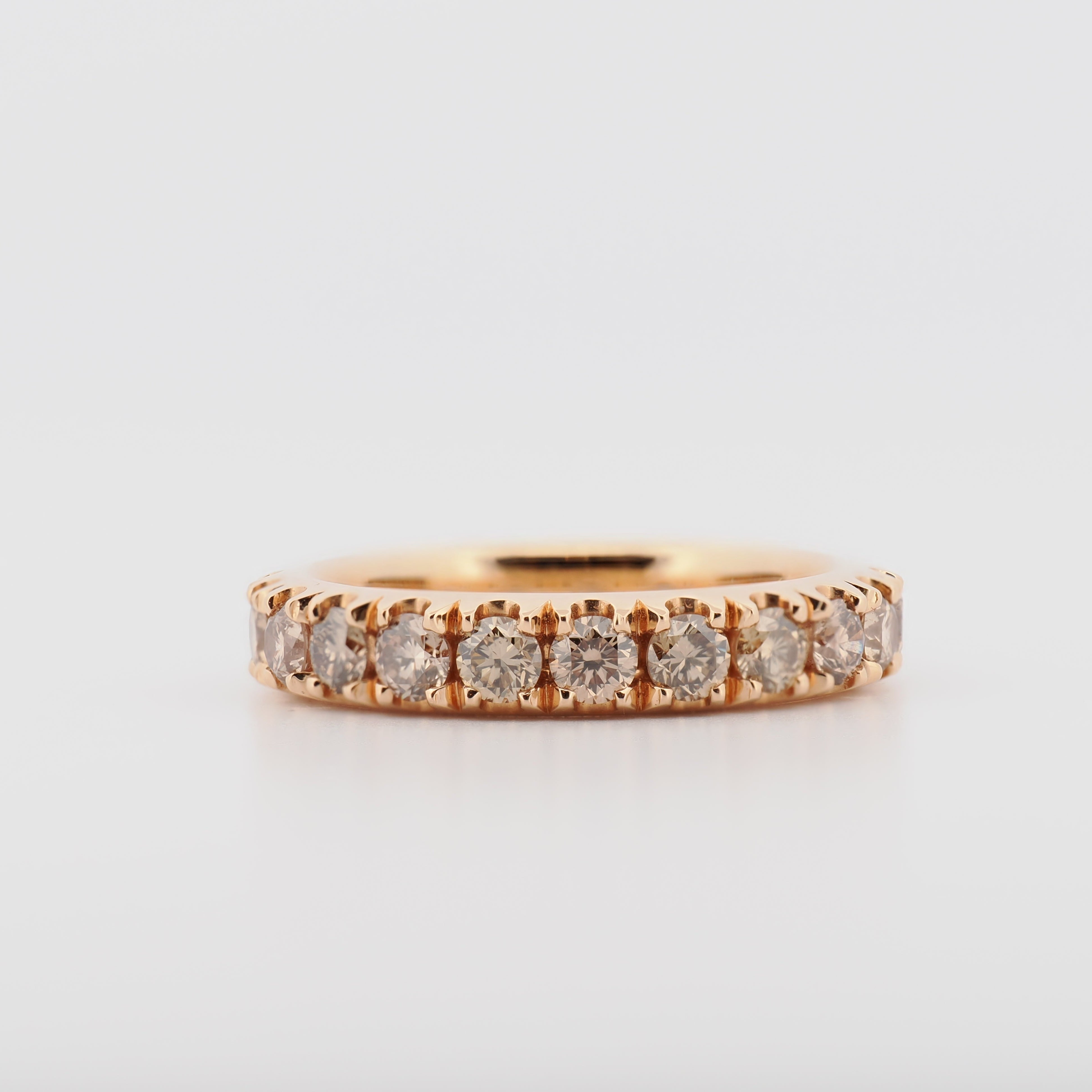 Memoire Ring #4 in Roségold mit braunen Brillanten