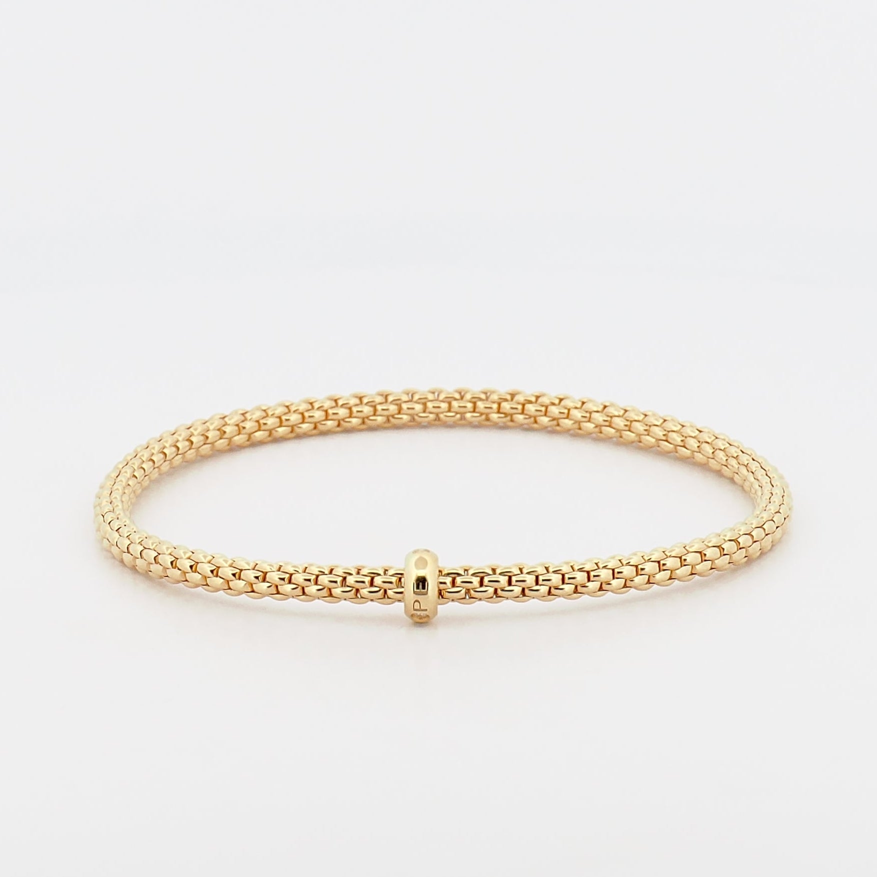 Fope Prima Flex it Armband in Gelbgold mit Diamant Größe M