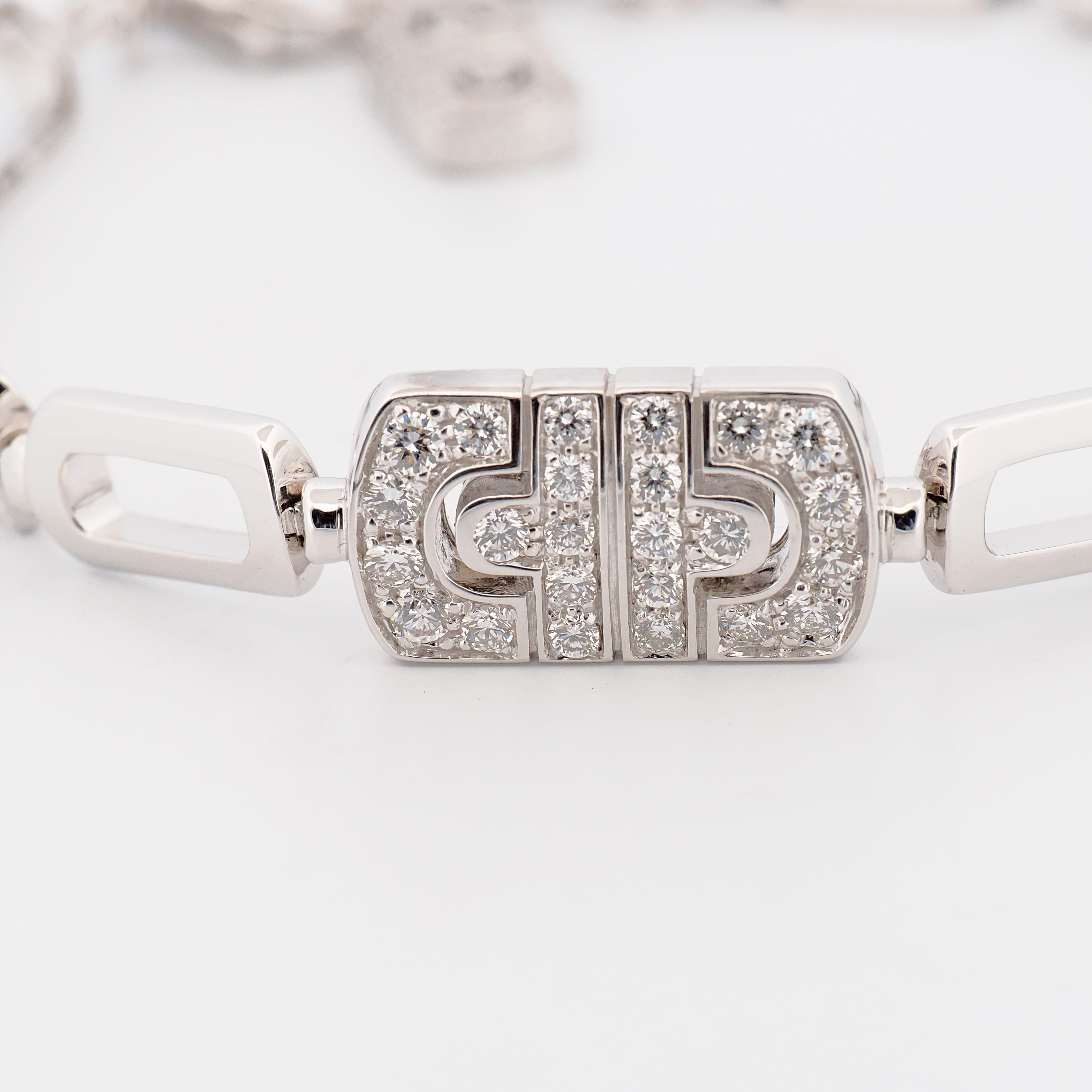 Parentesi Armband in 750 Weißgold und Diamanten