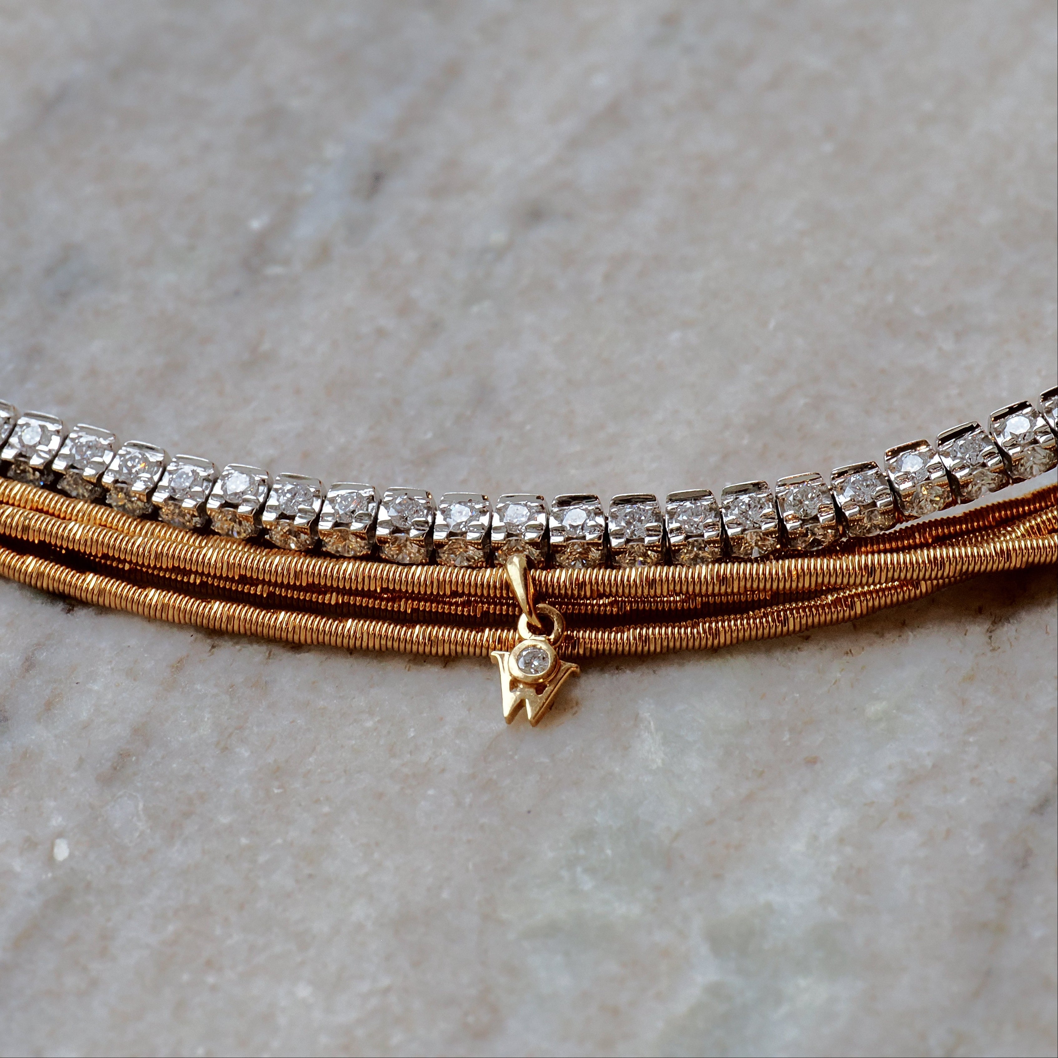 Wellendorff Collier "Wahre Liebe" 18K Gelbgold mit Brillanten