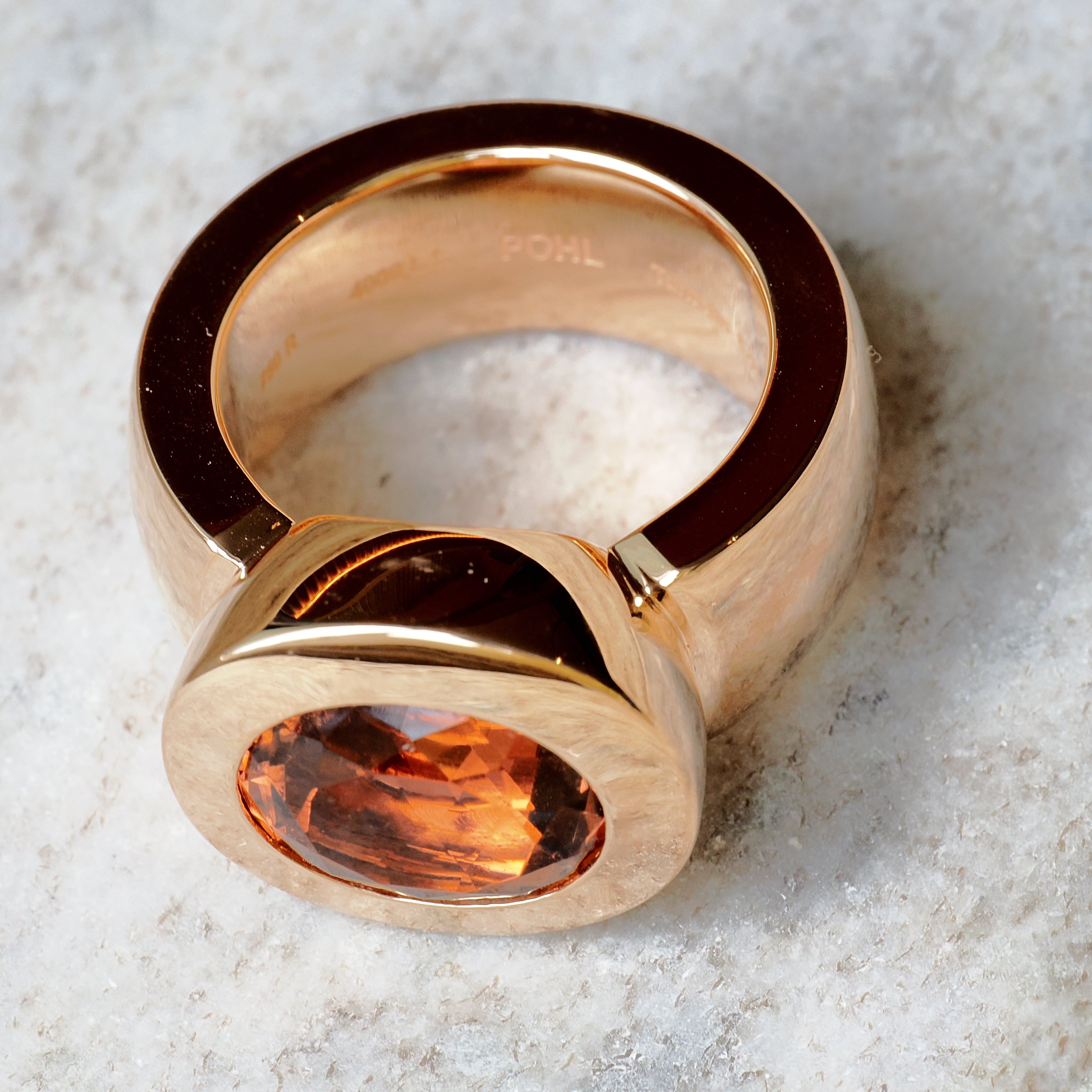 Ring #4000 L mit Turmalin 18K Roségold