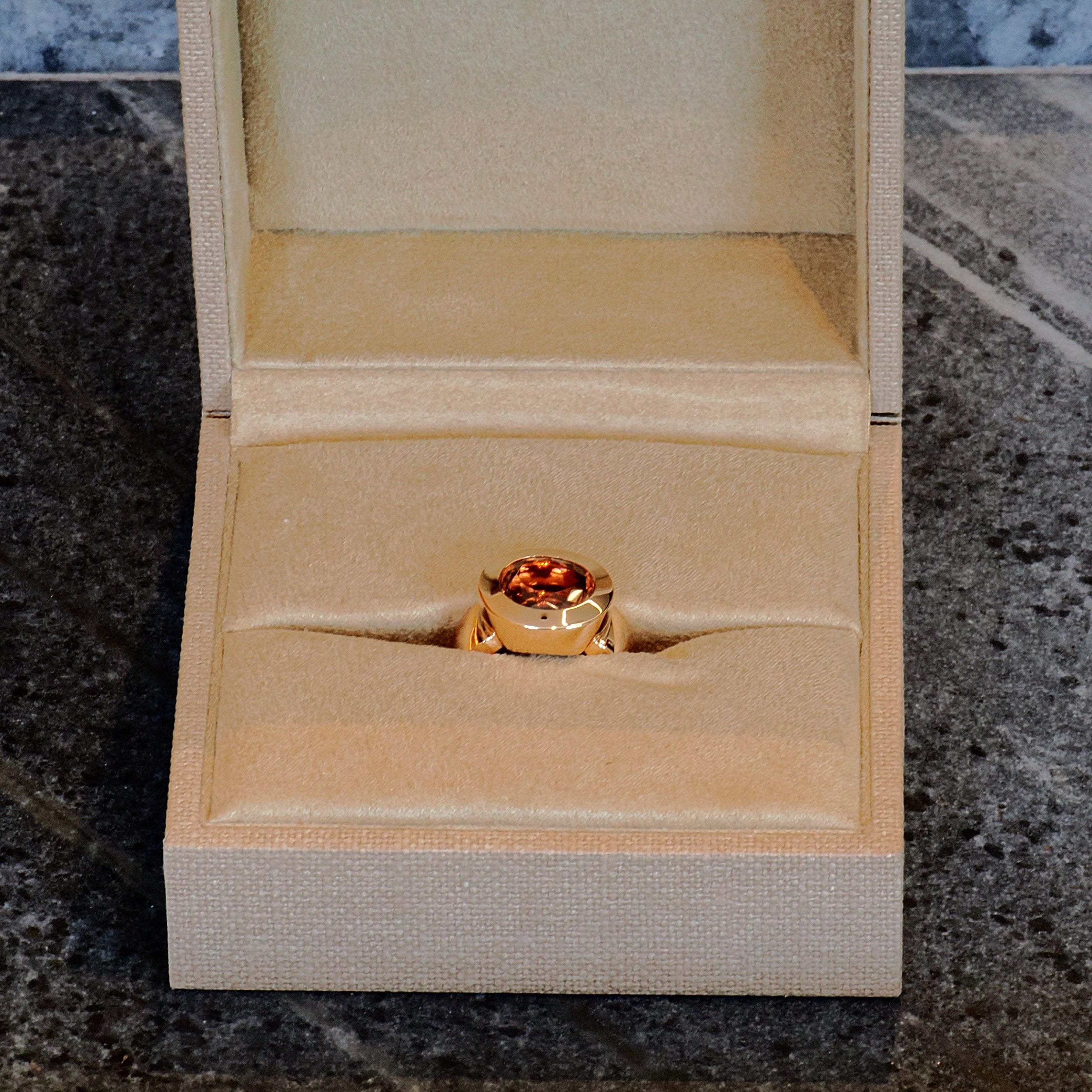Ring #4000 L mit Turmalin 18K Roségold