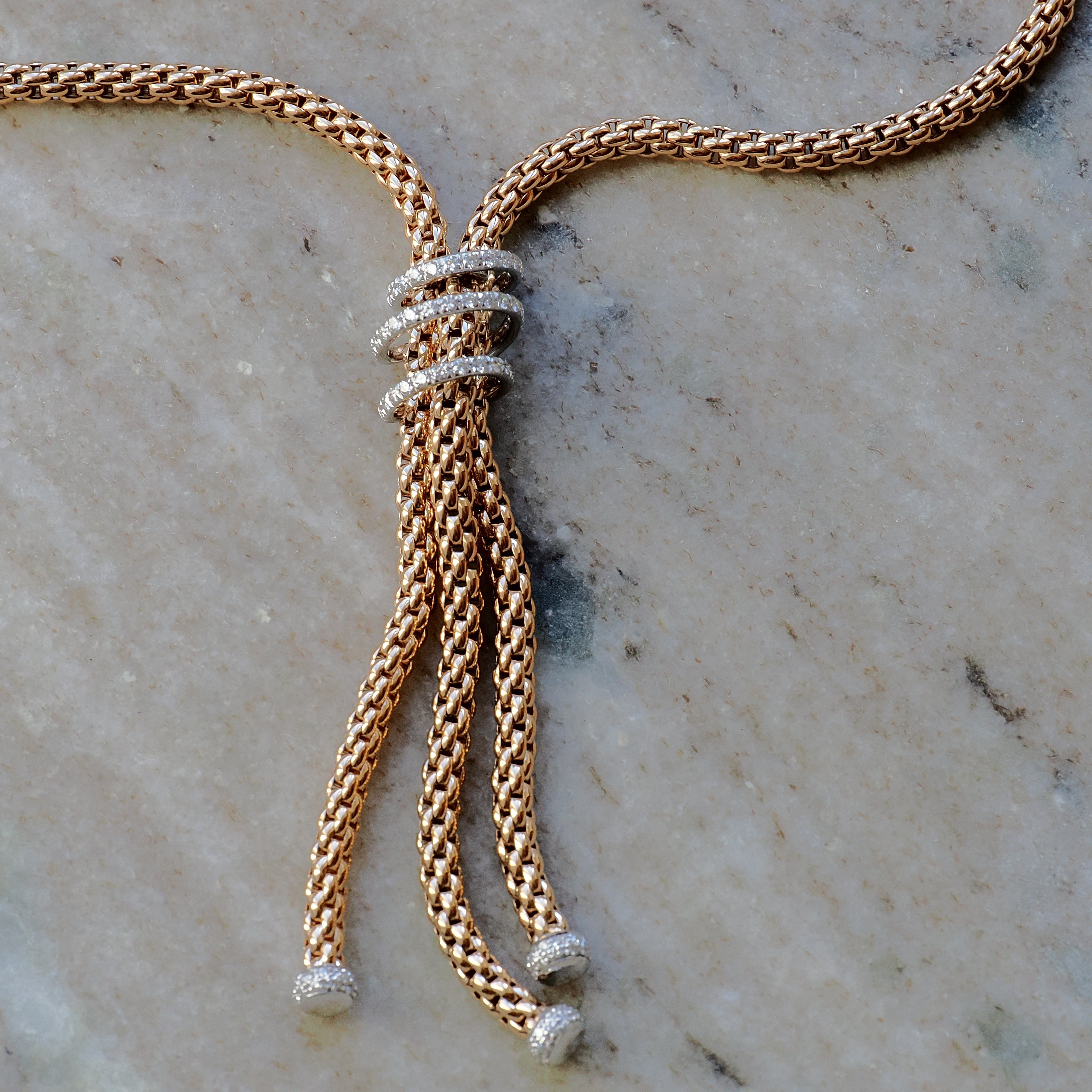 Collier "Prima" in 18K Roségold 43cm