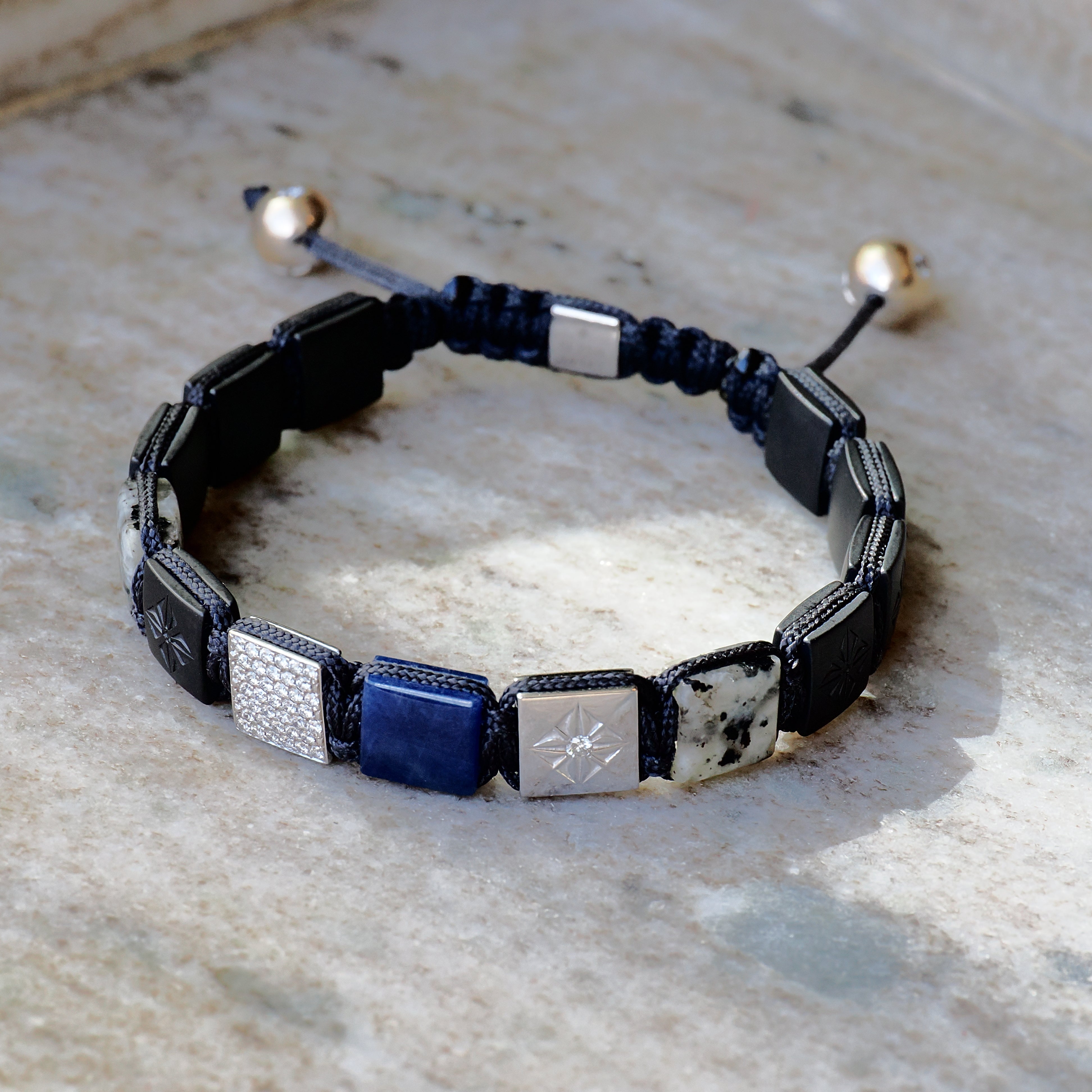 Shamballa Armband aus 18 K Weißgold