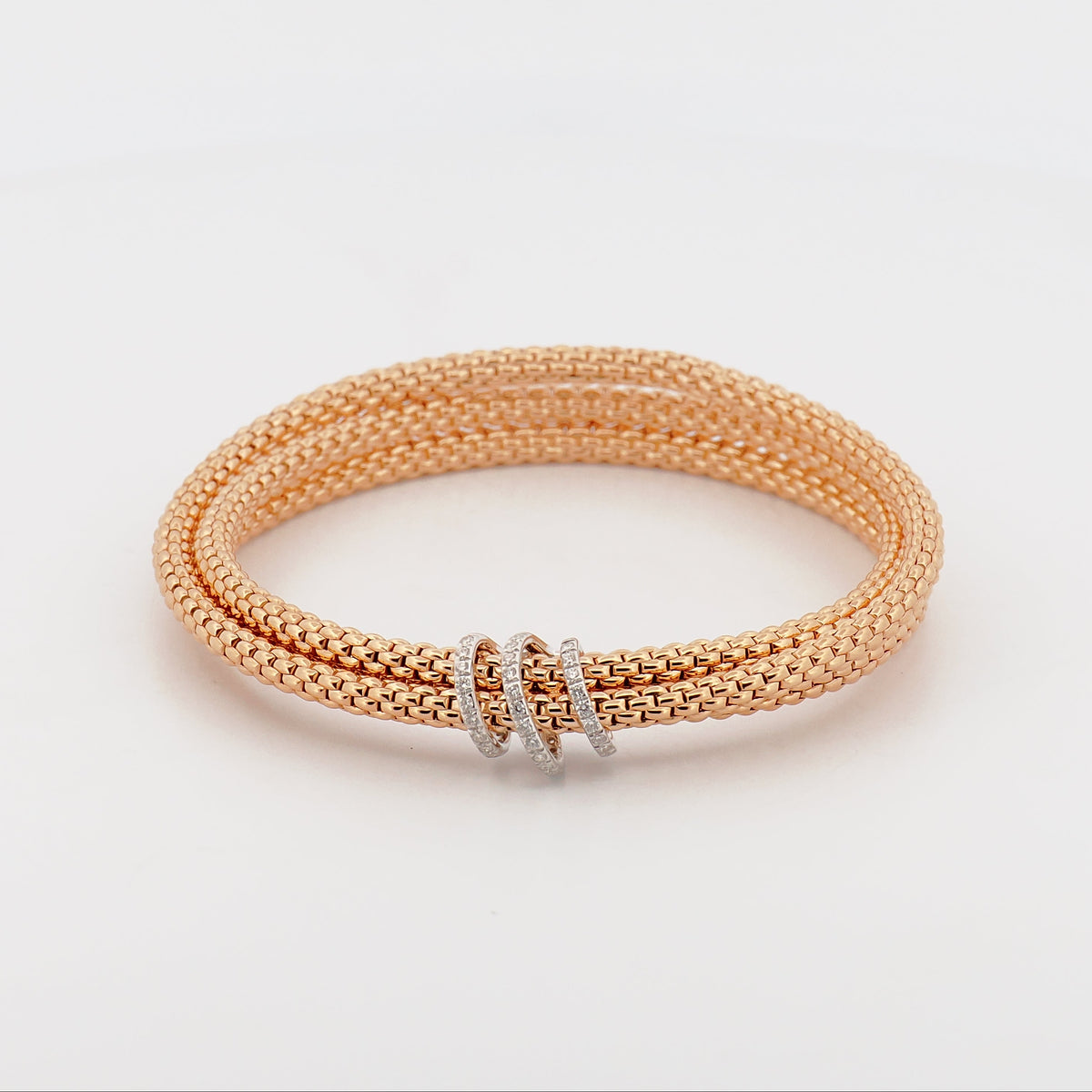 Flex'it Armband mit Pavébesatz in 18K Roségold Größe M