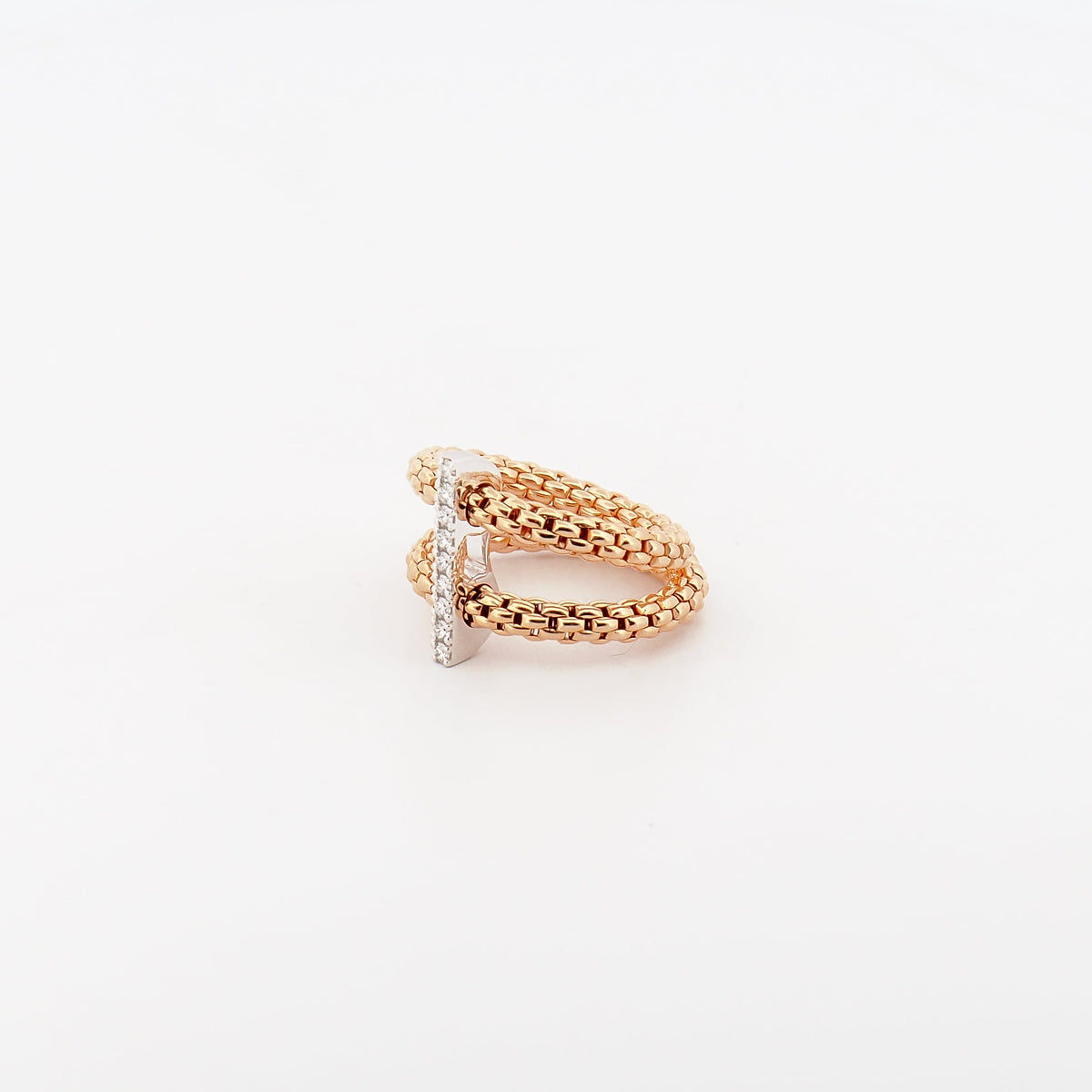 Flex’it-Ring aus 18-karätigem Gold mit doppeltem Mesh