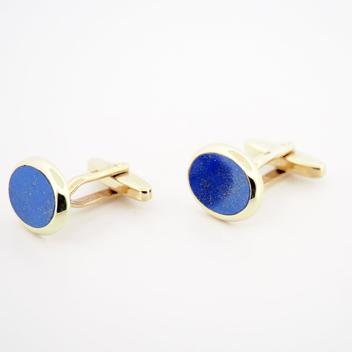 Vintage Manschettenknöpe in 14K Gelbgold und Lapislazuli