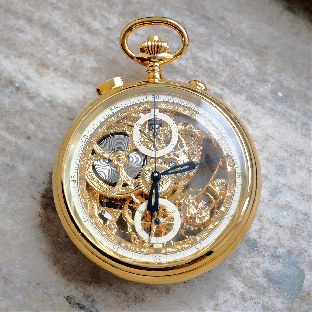 Louis Brandt Rattrapante Taschenuhr ca. 1984 Nr. 28/63