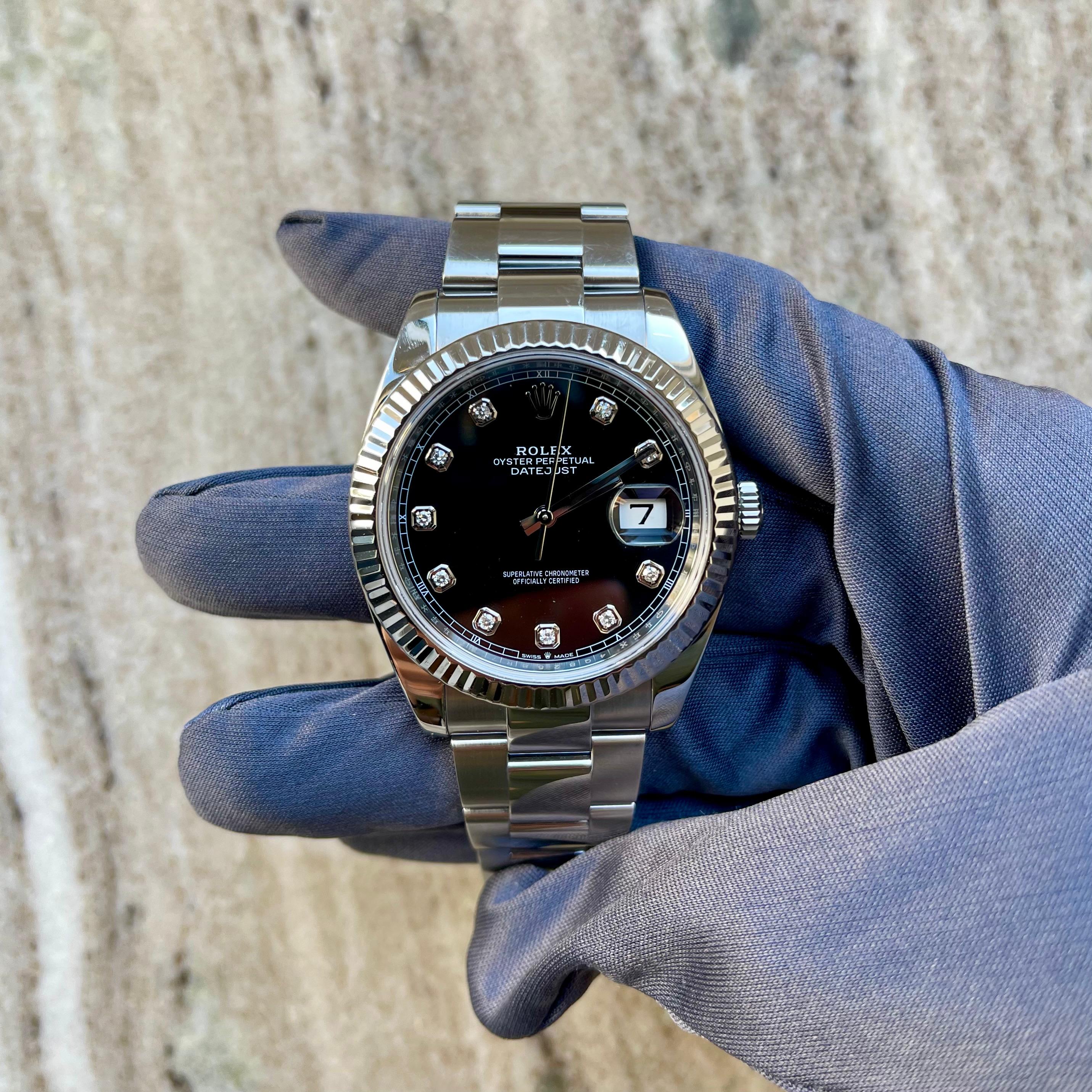 Datejust 41 Black Dial / Diamond Indices (2020)